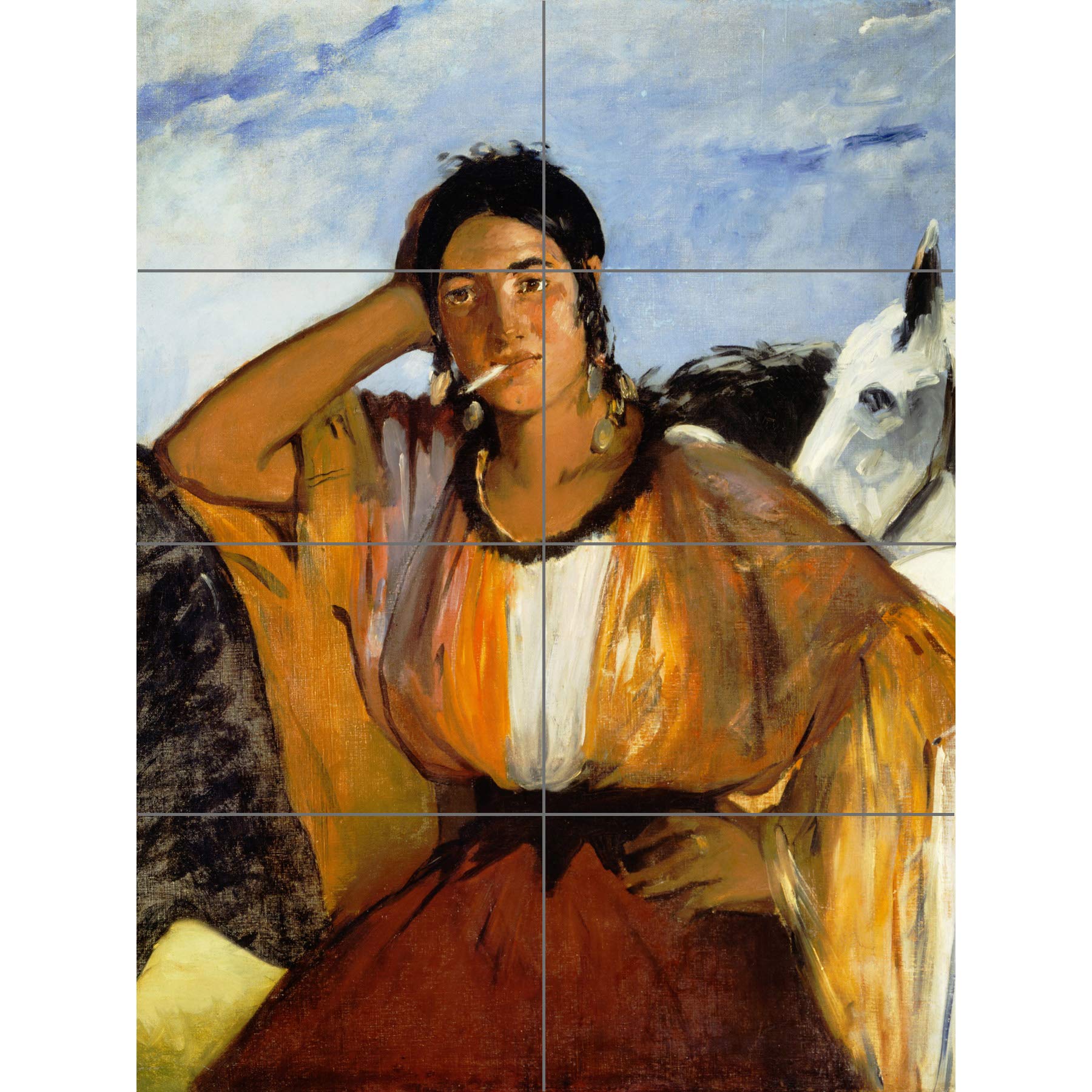 Artery8 Edouard Manet Gypsy Cigarette Painting XL Giant Panel Poster (8 Sections)