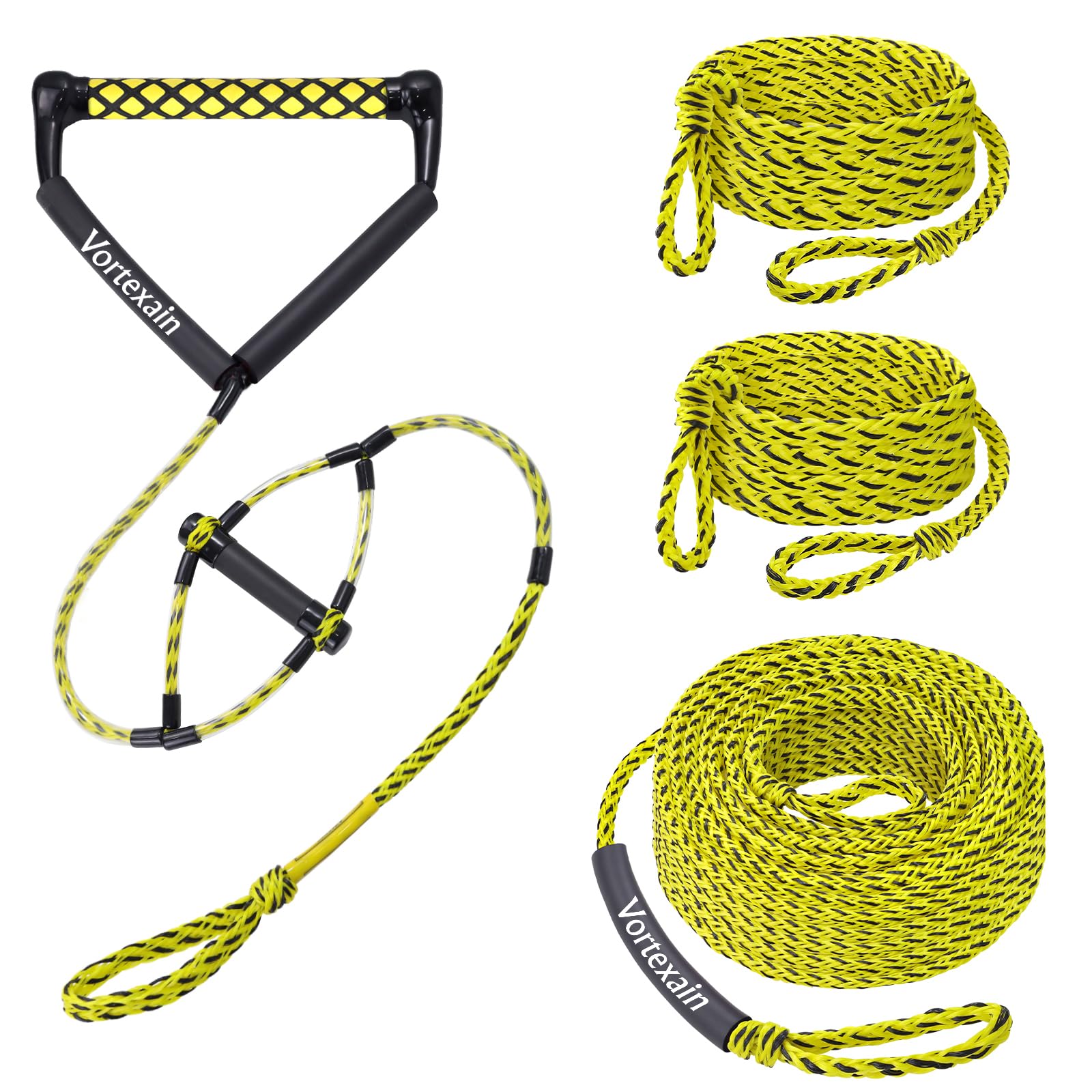 Cuerda de wakeboard de 75 pies con asa para wakeboard, esquí acuático y wakesurf