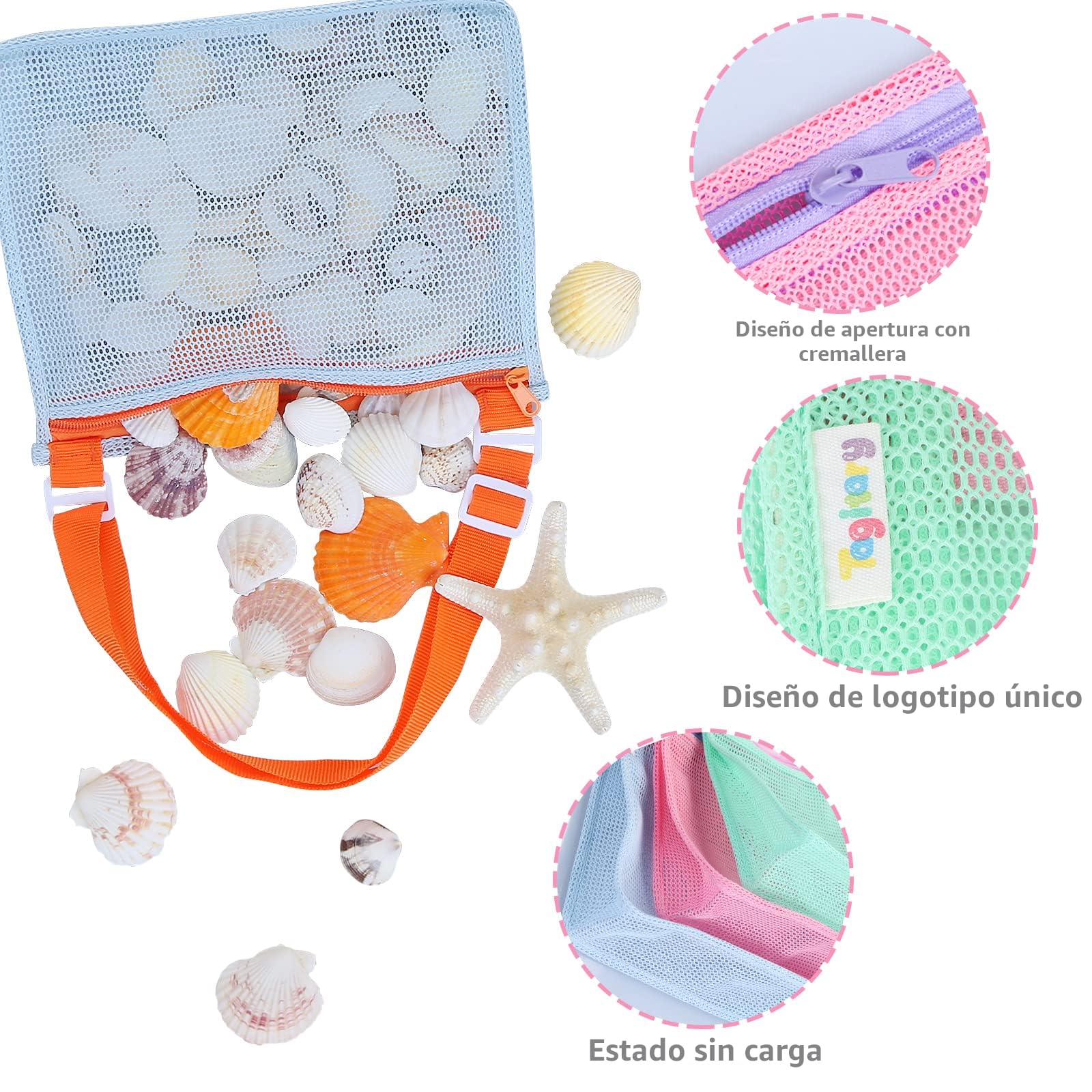 Set De Pala Coladora Y Bolsa De Malla Para Playita, Filtro De Arena De Acero Inoxidable Con Mango Extensible, Ideal Para Recoger Conchas
