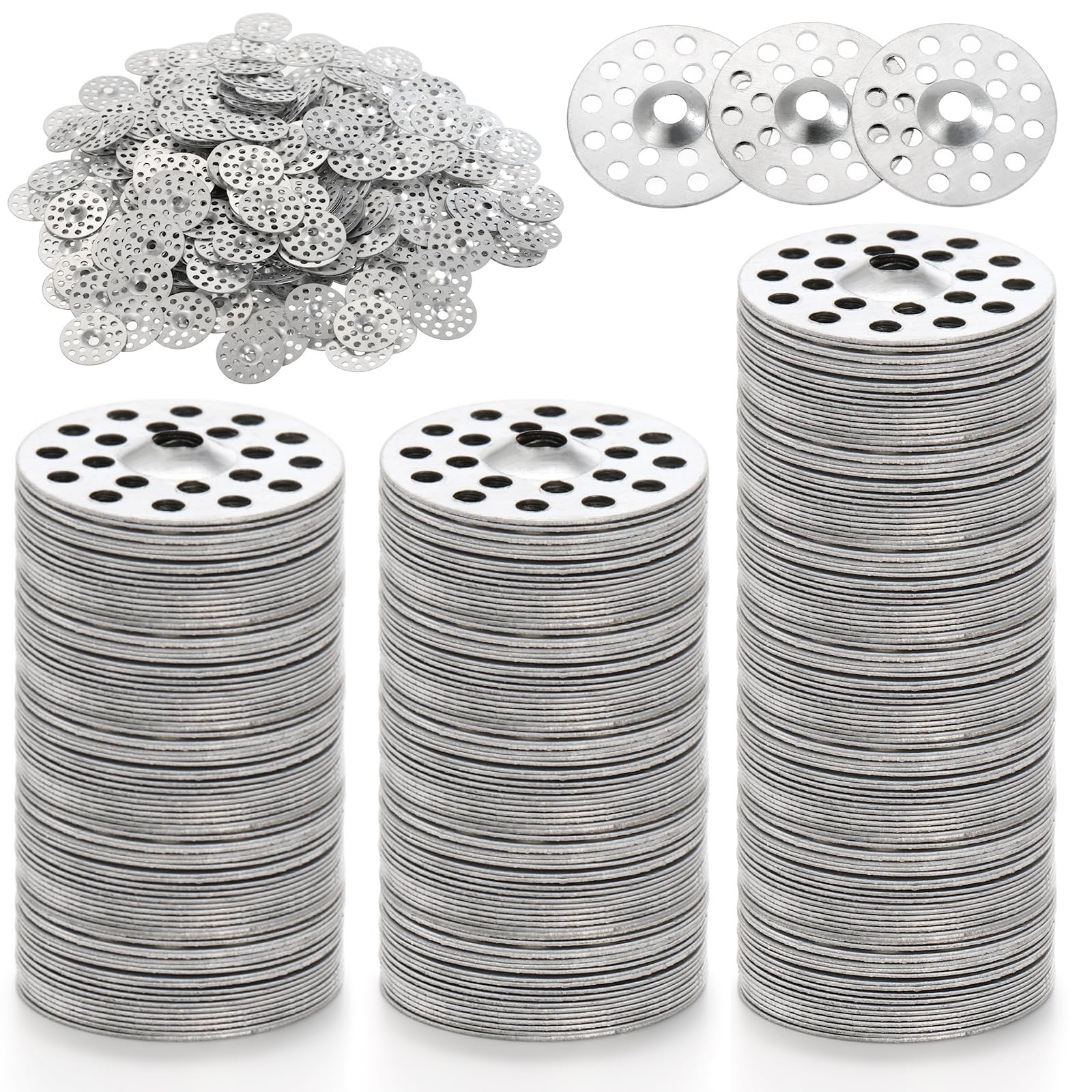 Peohud 600 Pcs 1 Inch Plaster Washers, Metal Washers for Screws, Plaster Repair Rings Profile Washer Flat Washers for Wall Ceiling Drywall Repair and Fix-image-11