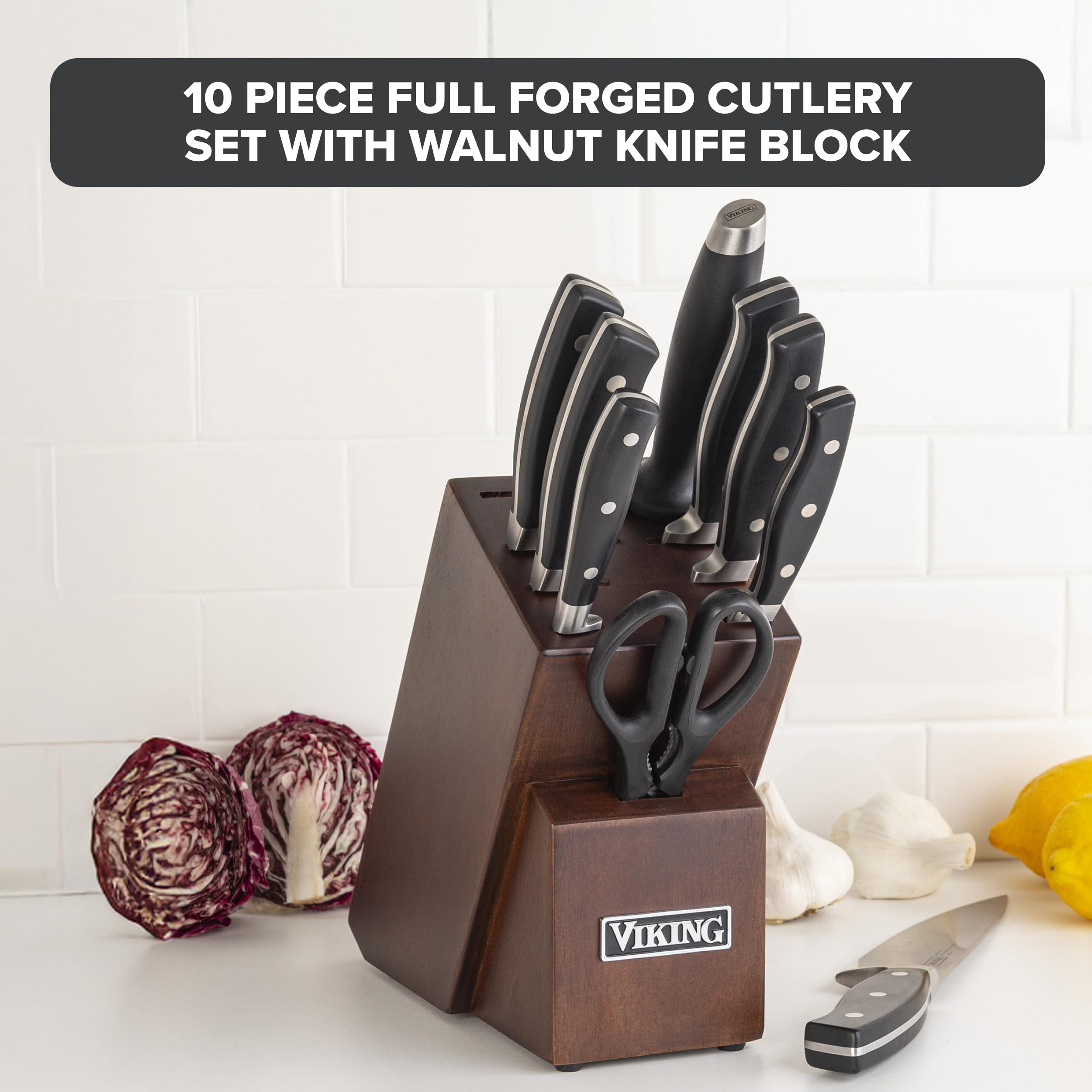 Amazon.com: Viking Kitchen Knives Set, 10 Piece Full Forged