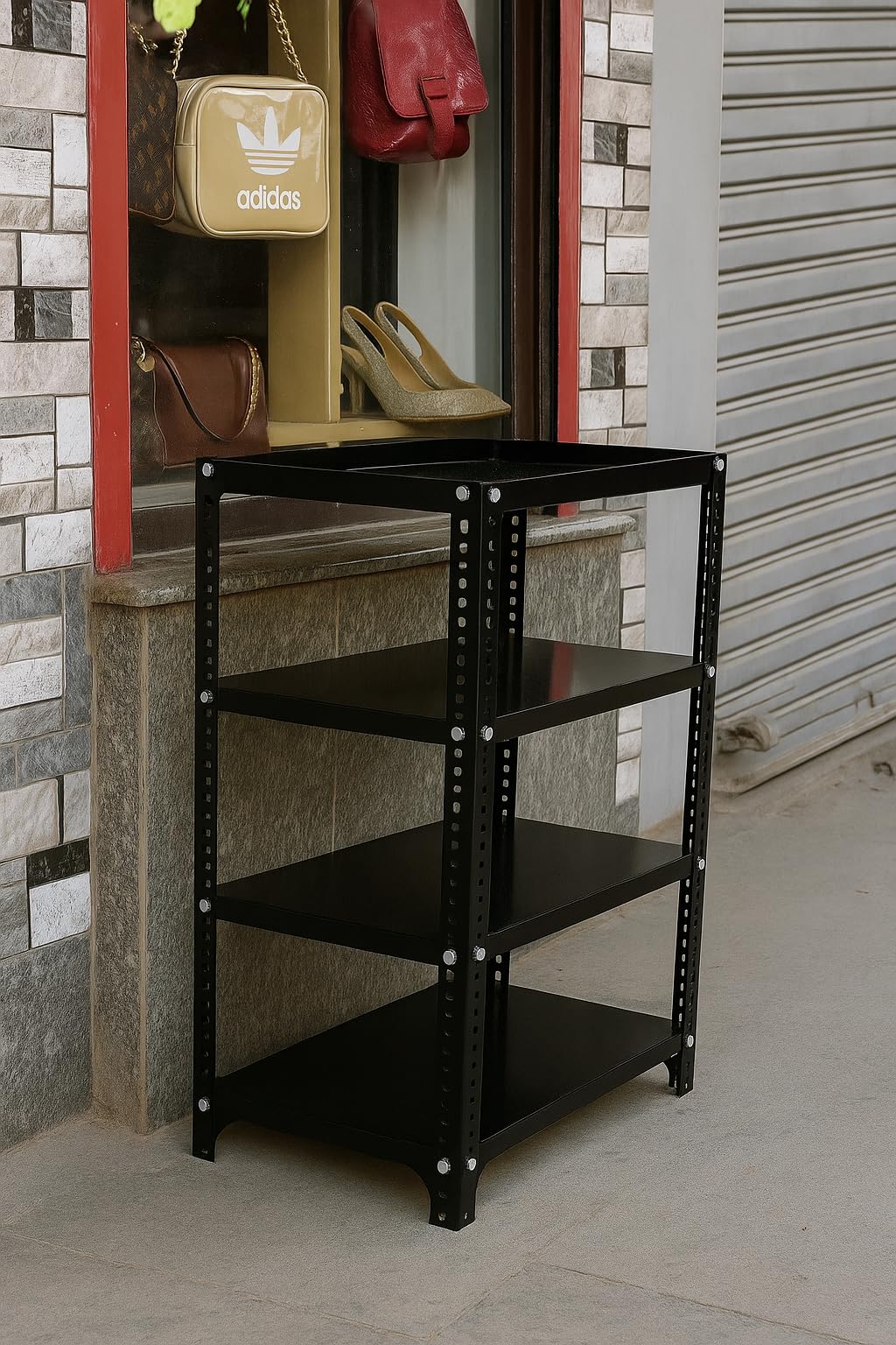 FIDVI® Space Saving Iron Metal Rack Adjustable Section Rack