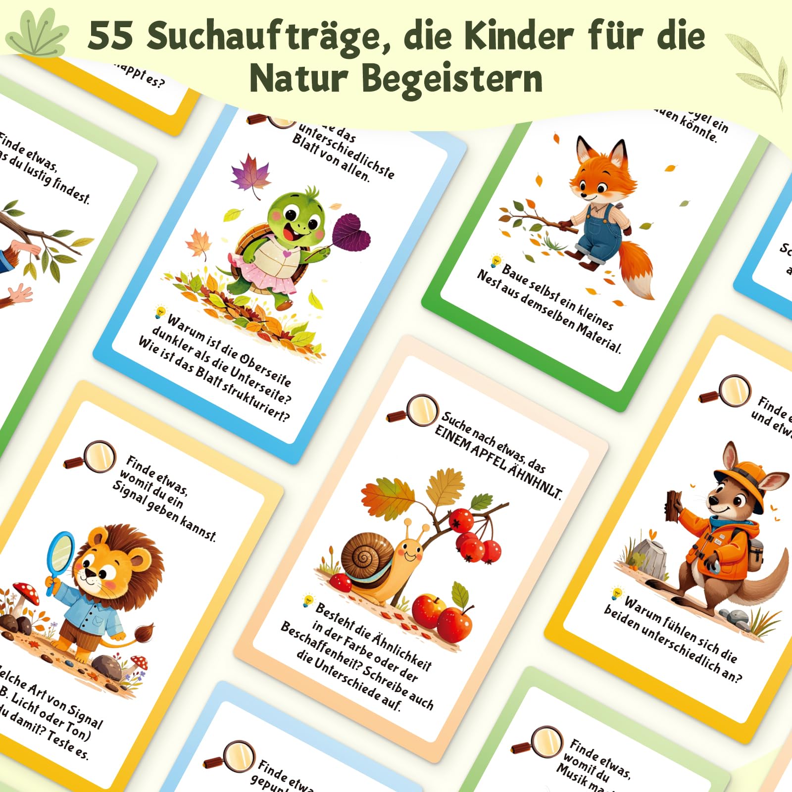 Outdoor Suchspiel Für Kinder Ab 4 Jahre - 55 Entdeckerkarten Für Natur Schatzsuche