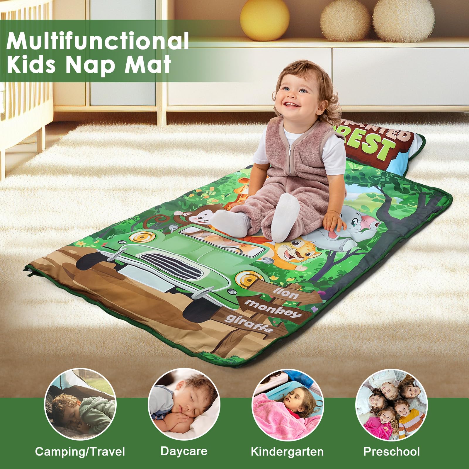 Sacco Pelo Bimbo Nap Mat Caldo Per Bambini Con Rimovibile Cuscino