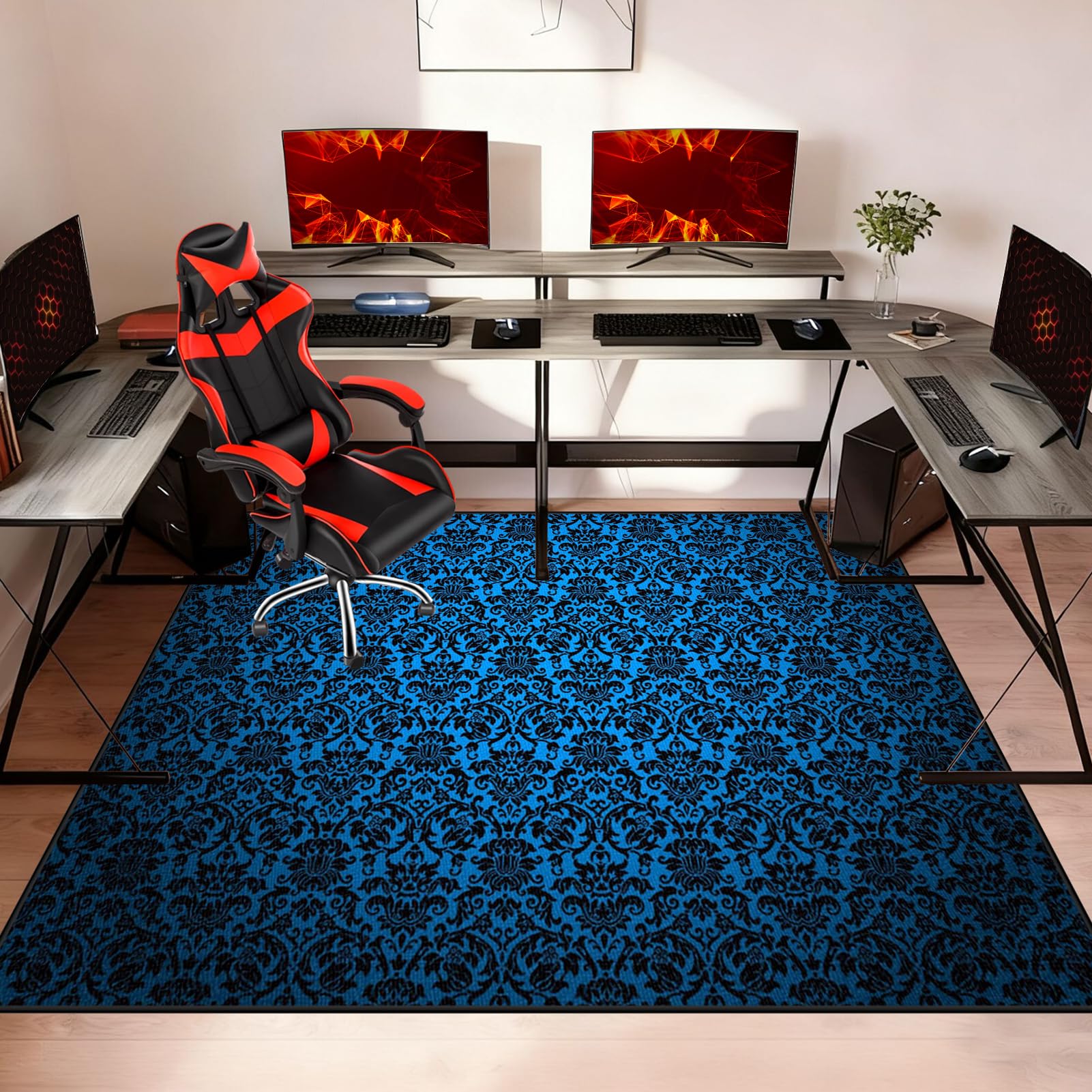 Tapis de Sol Gamer, Tapis Chaise de Bureau, Tapis de Sol Bureau, Tapis protège-Sol pour Chaise de Bureau, Antidérapant Tapis Chaise de Gaming, Tapis de Protection du Sol pour sols durs 160 x 200 cm