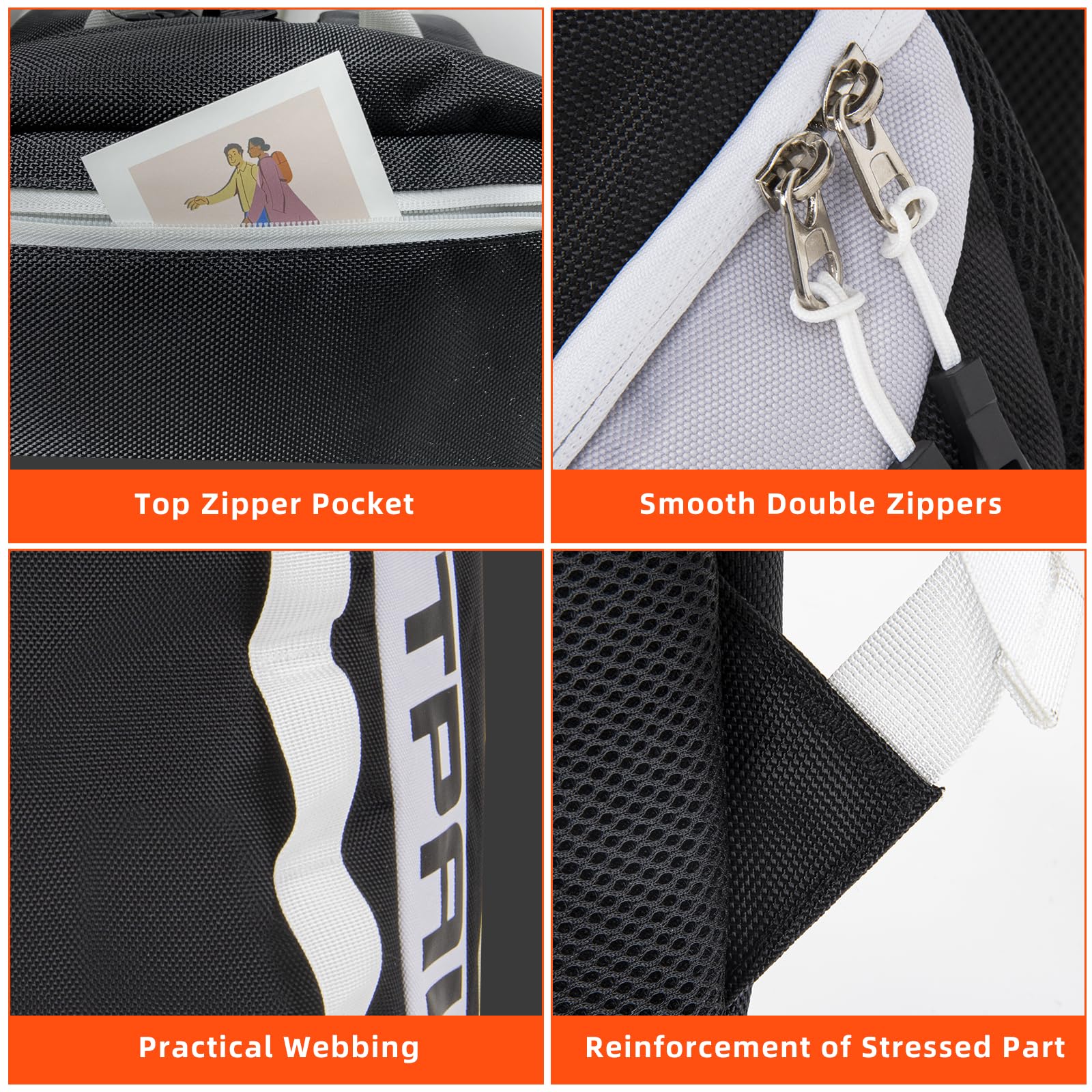 KINGSLONG Basketball Rucksack Fußballrucksack Große Kapazität Softball Tasche mit Schuhfach und Zaunhaken, leichte Fußball Volleyball Softball Ausrüstung für Schläger, Helme, Hüte,Schuhe
