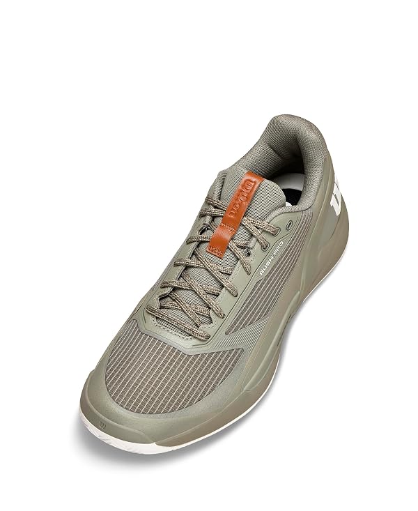 Wilson Men's Rush Pro 5 Men's Tennis Shoe Trainers, Vetiver Tofu Caramel Cafe, 8 UK X-Wide by WILSON - Used condition - Image 3