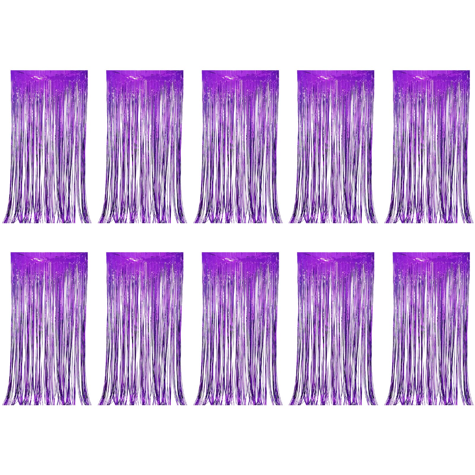 Kaeltsyn Of 10 Sturdy Tinsel Curtains Sparkling Rain Curtain Glittering Foil Tassels Curtain Enhances Party Atmospheres Event Planner Supplies