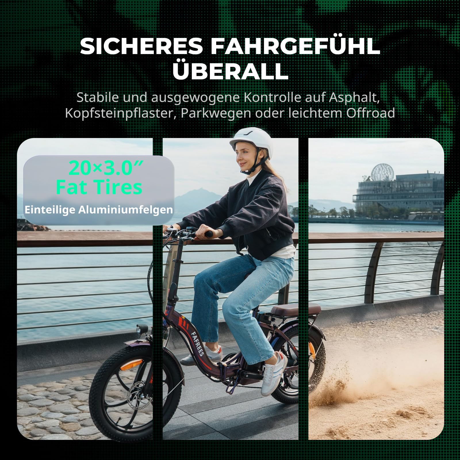 Fafrees F20 PRO Herren E Bike Klapprad 20 Zoll Fatbike [ Offiziell ] Elektrofahrrad 36V 20AH Akku, Damen E-Bike Elektrisch Fahrrad 250W, Ebike 25km/h, Klappbar E Mountainbike Erwachsene 140kg