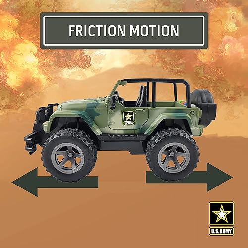 Miniatura 7 de Lollipop Juguete Humvee militar de fricción del ejército de los Estados Unidos, modelo a escala 116, vehículo utilitario con lucessonidos