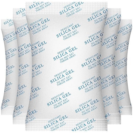 O2frepak 5 Gram(100Packs) Food Grade Moisture Absorbers Silica Gel Packs Desiccant for Storage,Food Safe Dessicant Silica Gel Packets for Moisture Storage Control
