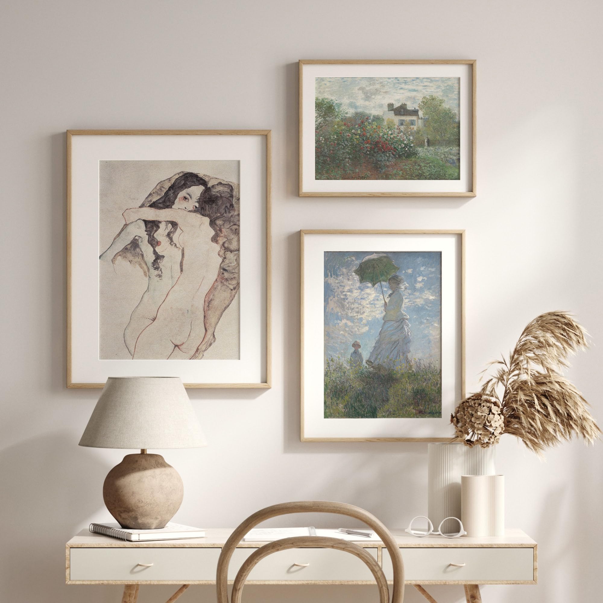 Egon Schiele 線画 木製フレーム付き Egon Schiele 線画 木製フレーム付き Egon Schiele 線画 木製フレーム