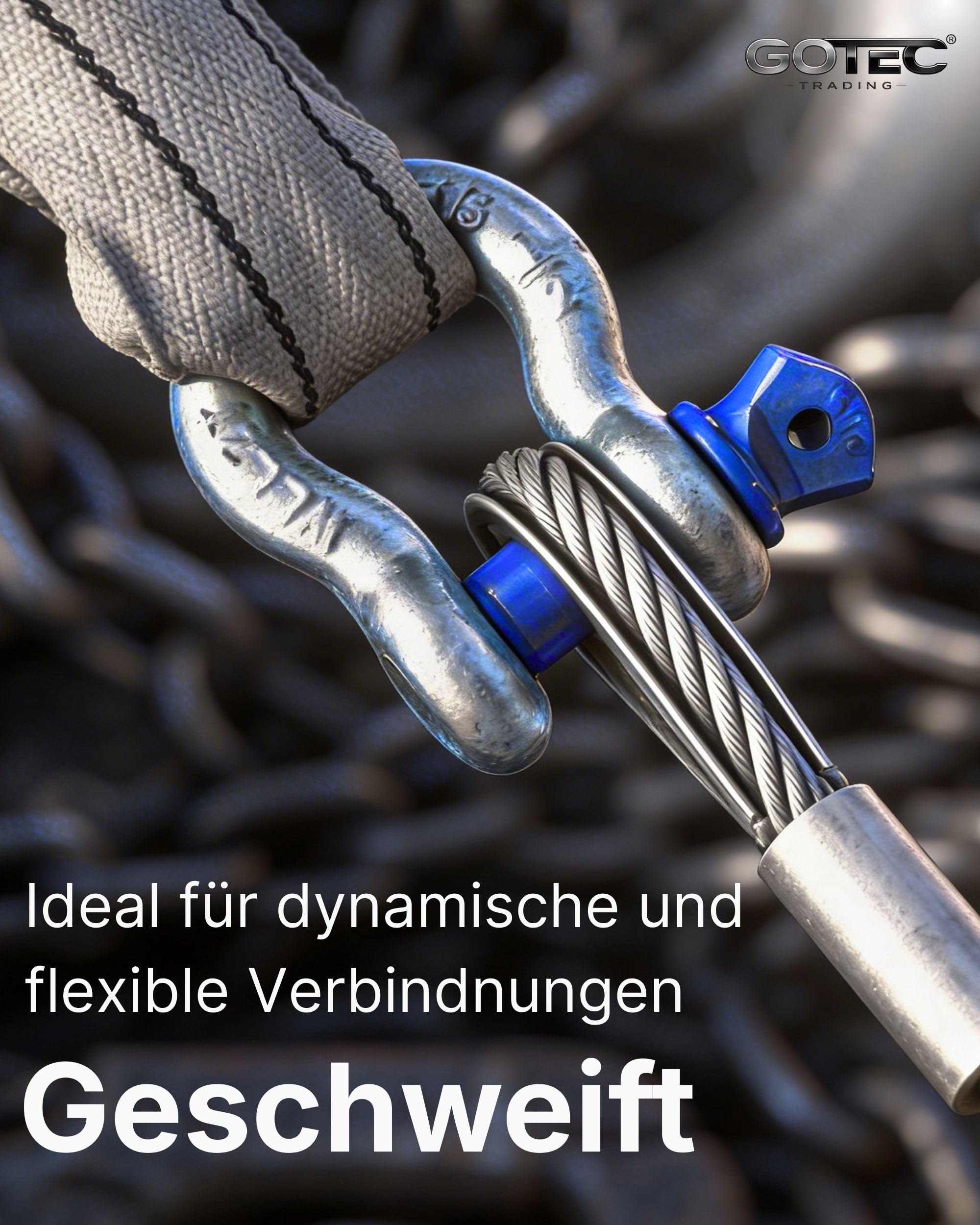 Hochfeste Schäkel 0,5t - 12t | Kleine & große Schäkel galvanisch verzinkt | Hochfest & zertifiziert | 6-fache Sicherheit | Schäkel 2t 4 Stück