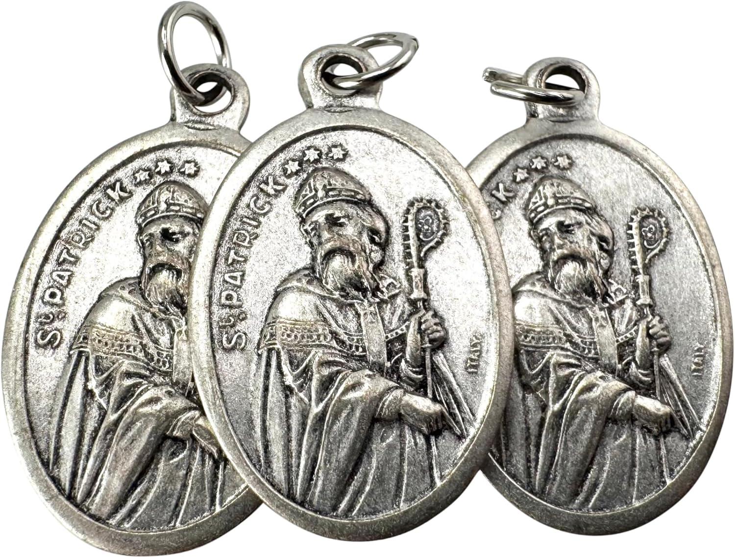 Westmon Works St Patrick Medal Set Italian Metal Medallions Irish Bundle Pack with Patron Saint of Ireland Holy Prayer Cards, 3 of Each - Image 2