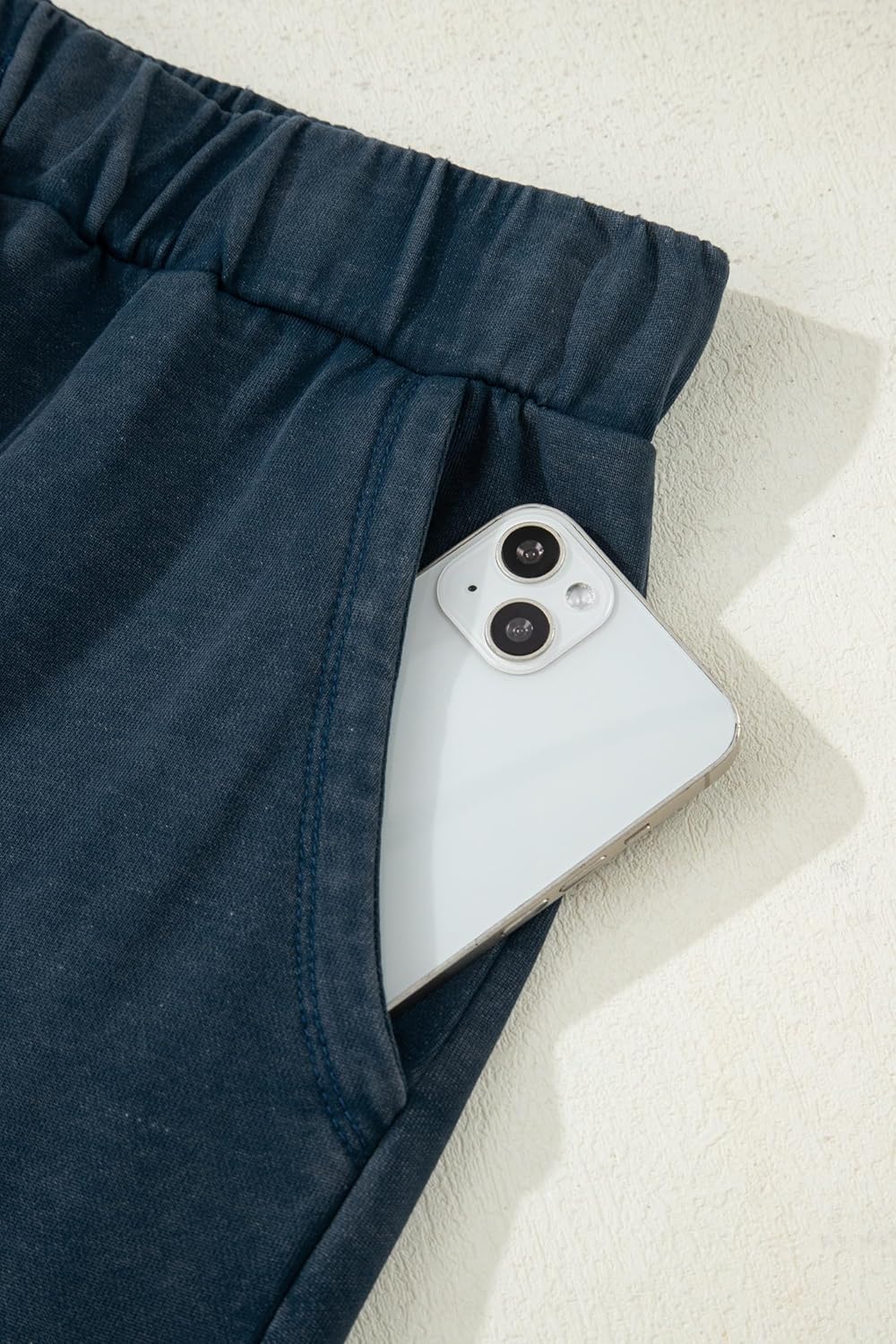 SHEWIN Women Washed‑Out Effect Fabric Pants Stretchy Wide Leg Trousers 2026 - Image 9