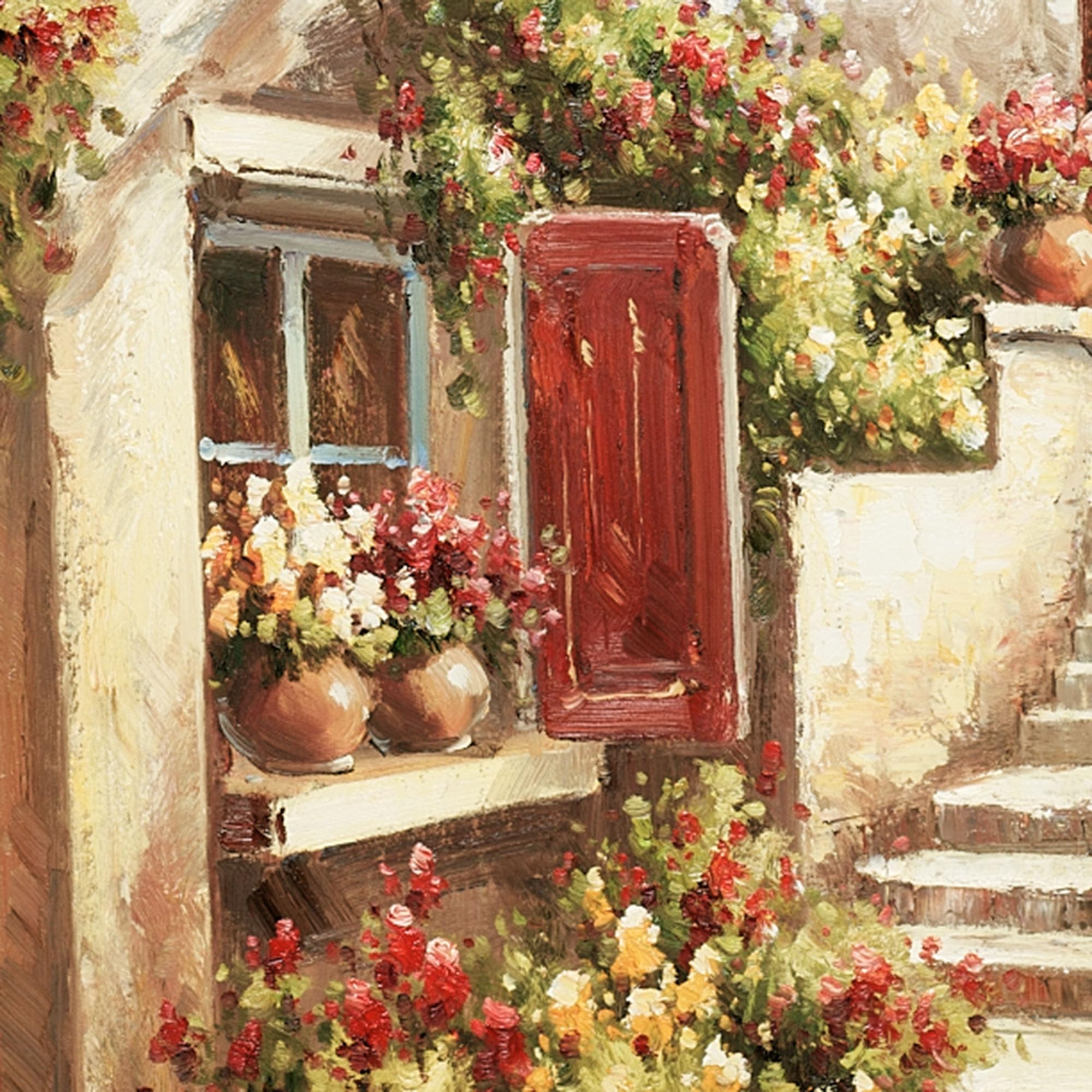Tuscany Floral ゴブラン織　壁掛け　USA Amazon.com: Touch of Class Tuscan Flowers Wall Canvas Art Red One