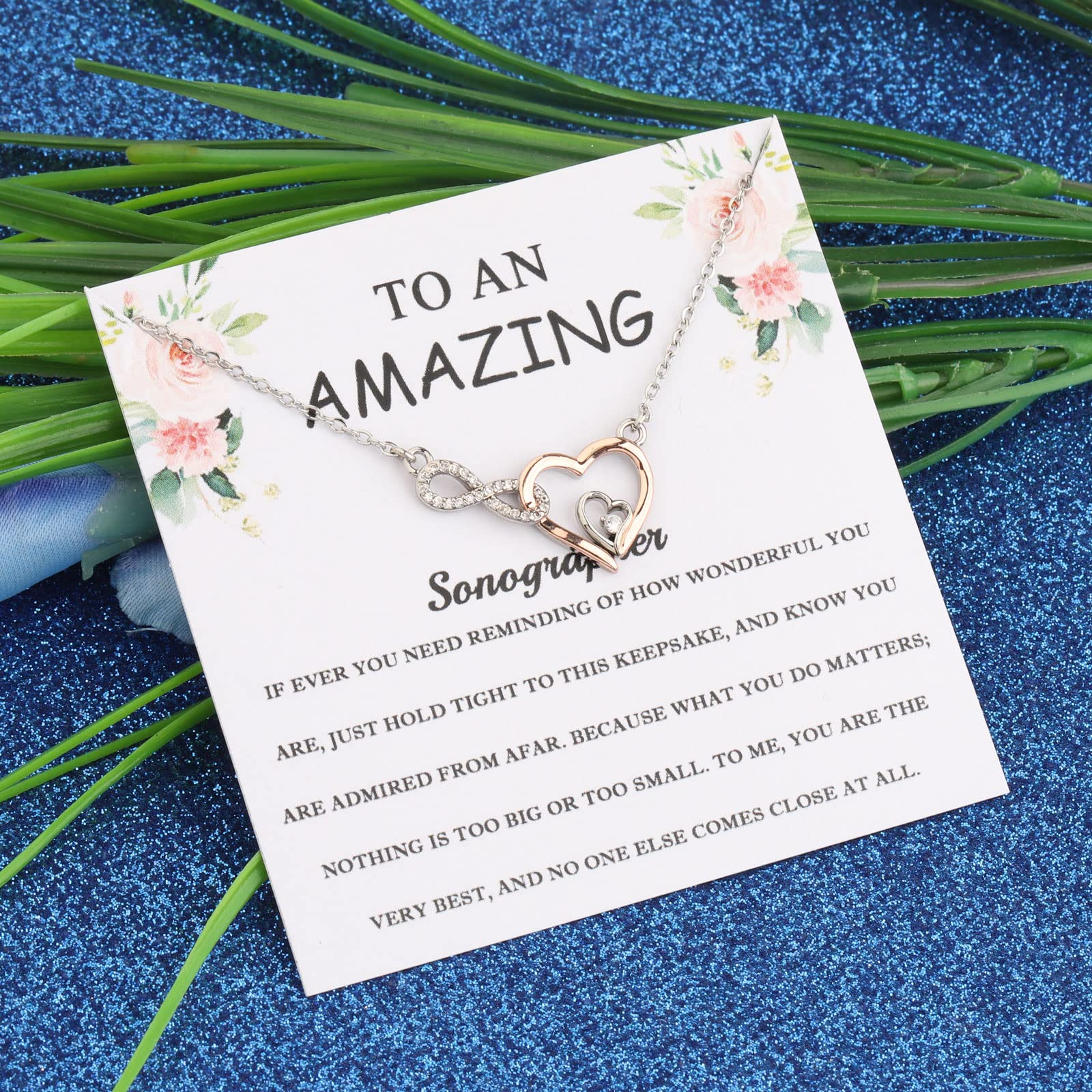 FEELMEM Sonographer Necklace To an Amazing Sonographer Gifts Ultrasound Tech Sonographer Graduation Gift