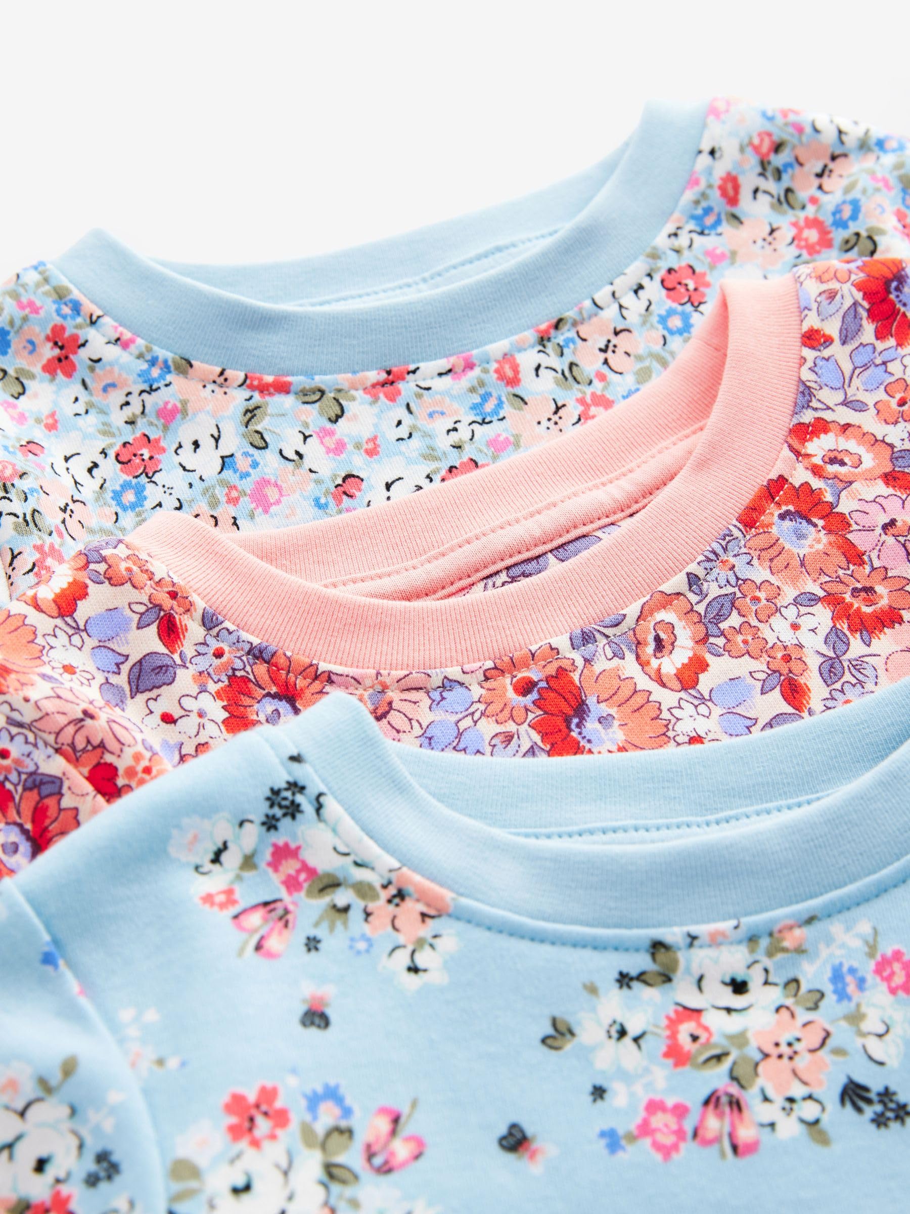 NEXT Młodsze dziewczynki Zestaw 3 kompletów piżam w kwiaty Cath Kidston
