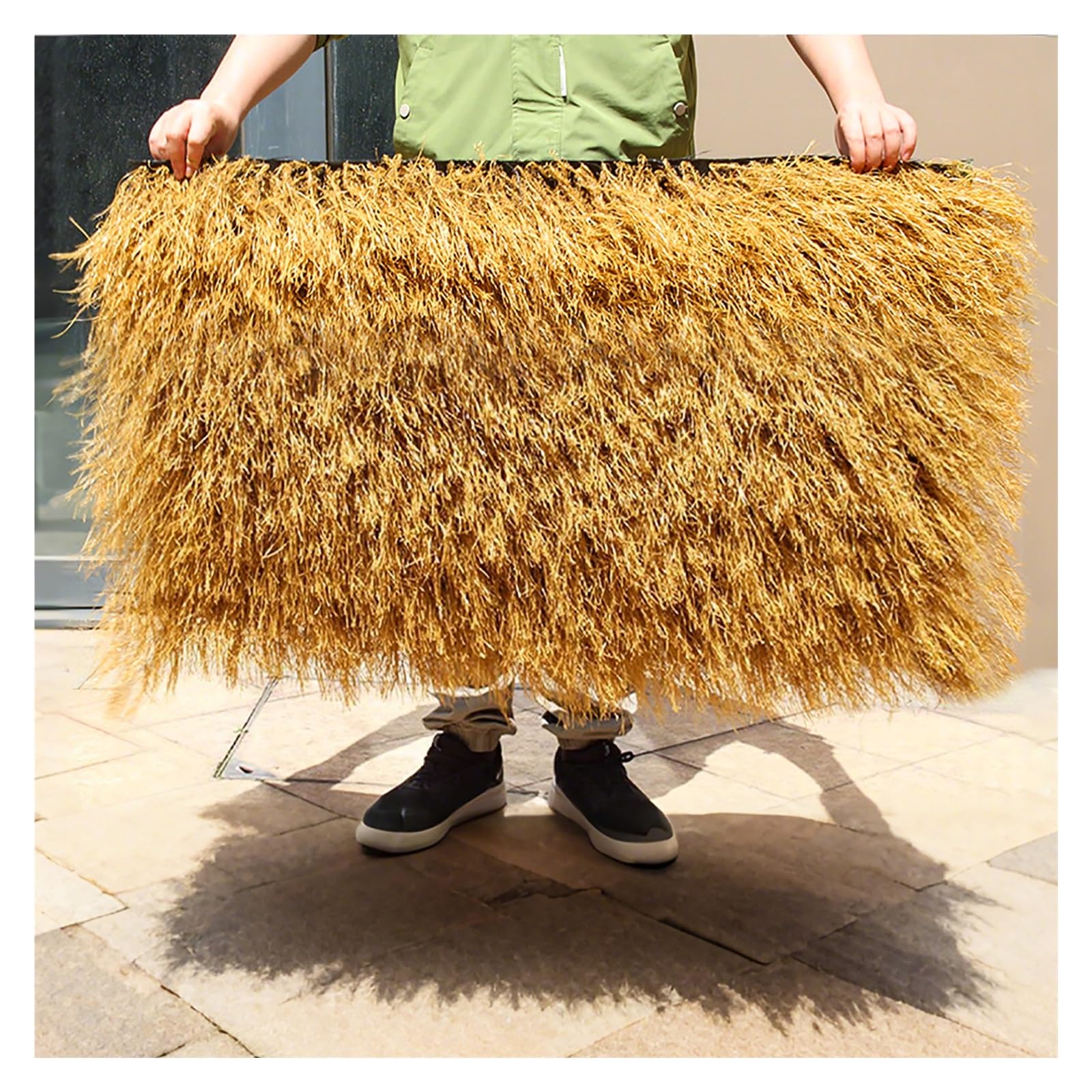Syntetyczny dach z trawy, strzecha Tiki, sztuczna murawa, dach, sztuczna murawa, do ogrodu, na patio, ogrodzenie imprezowe, dekoracja, 0,5 x 12 m
