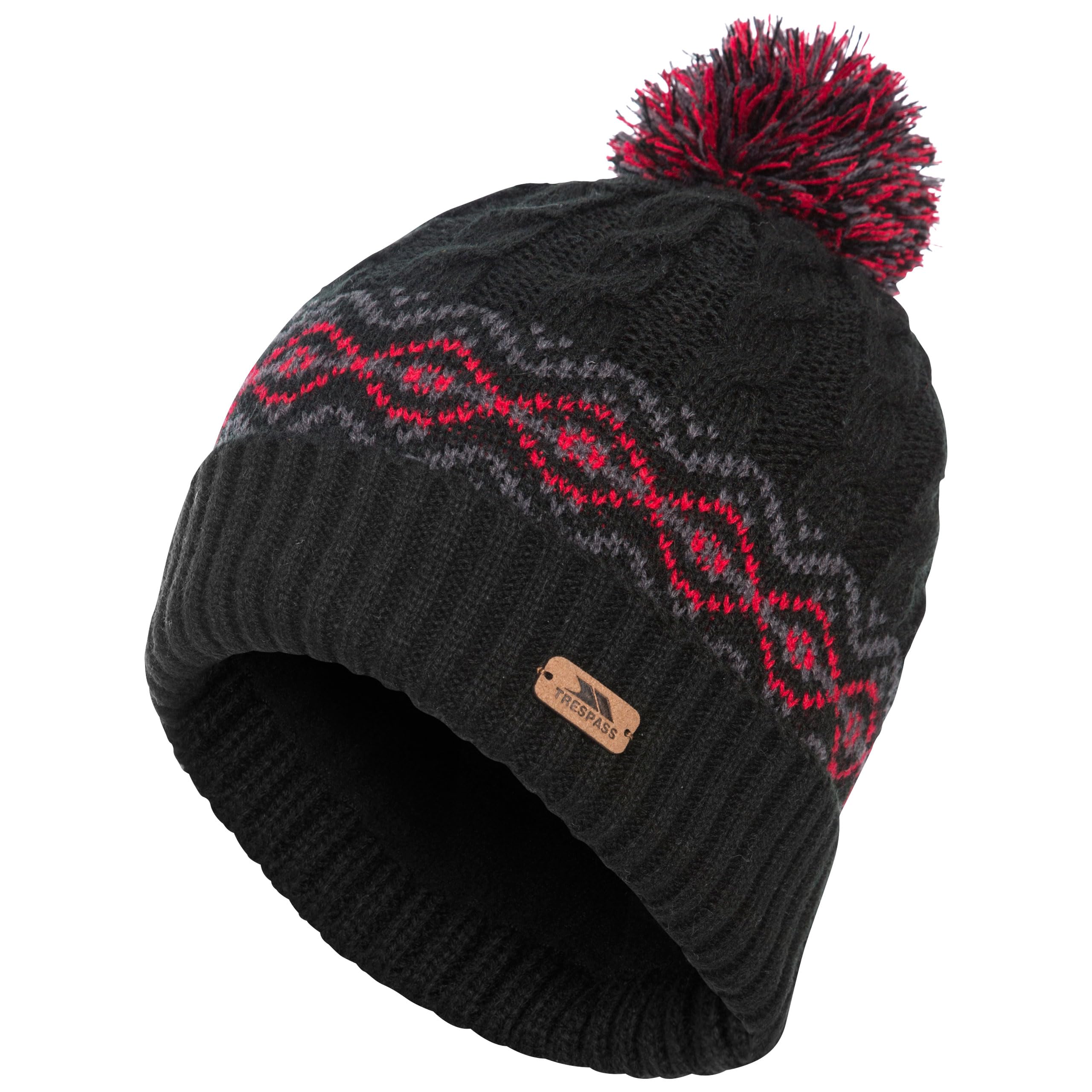 Mens Beanie Hat, Fleece Lined with Pom Pom Andrews