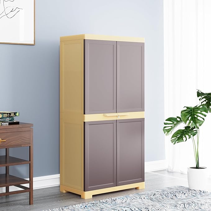 Nilkamal Freedom Mini Medium (FMM) Plastic Cabinet for Storage| Space & Clothes Organizer| Shelves| Cupboard| Almari| Wardrobe| Living Room| Adult & Kids| Multipurpose for Home Kitchen & Office at Rs. 4899