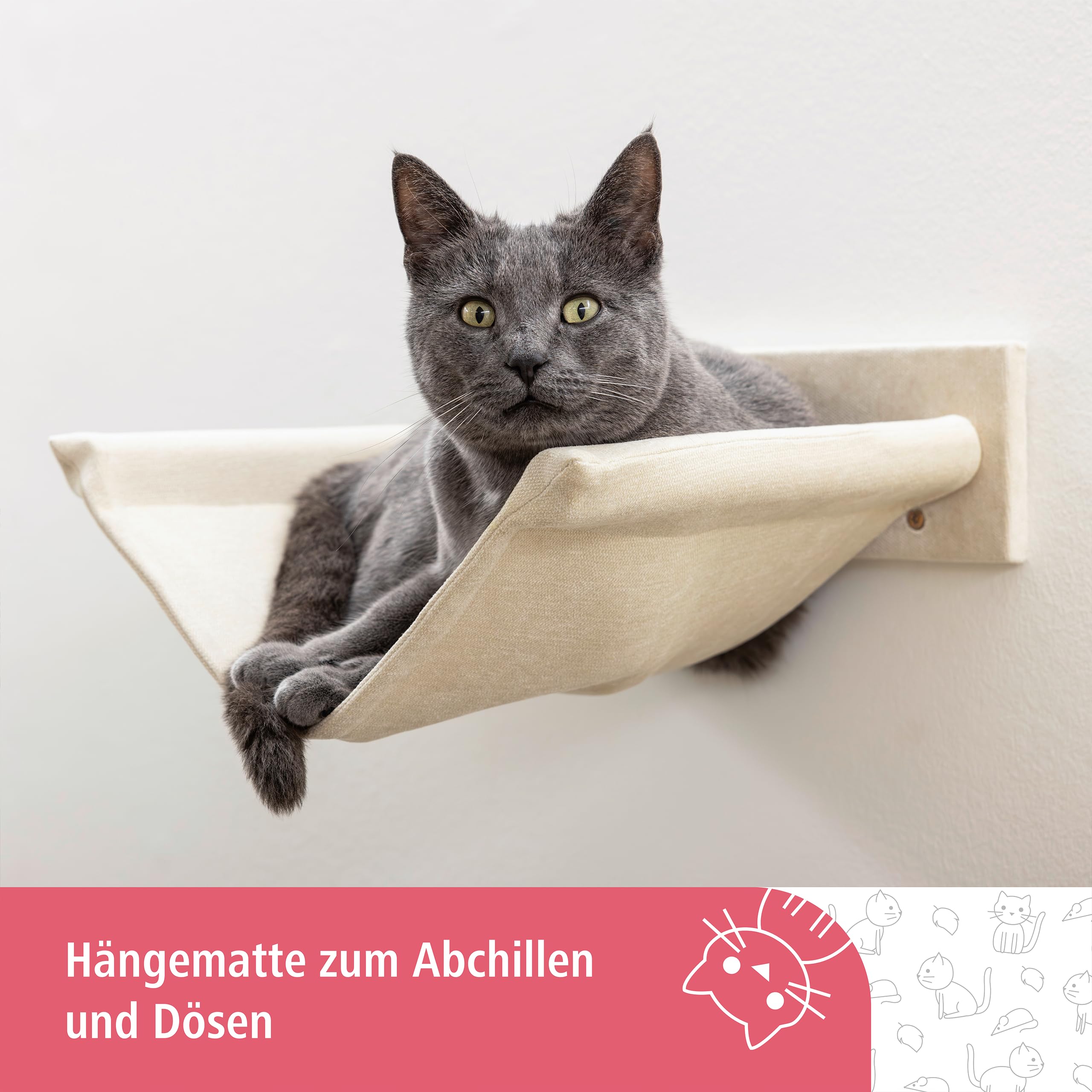 Kerbl Pet Rocódromo Monte Falco, árbol rascador de Pared, Set de rocódromo para Gatos de Seis Piezas, árbol rascador para Montar en la Pared, Cueva para Gatos, Pasarela para Gatos, Cueva mullida