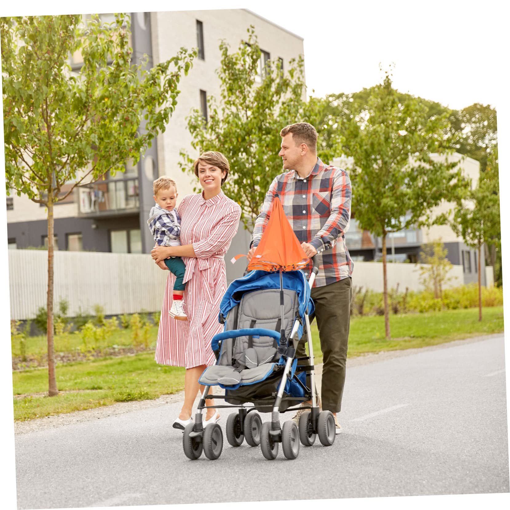 KOMBIUDA 2stücke Stroller Clip Umbrella Mit Uv-schutz Und Verstellbar Für Kinderwagen Buggy Und Für Sonnige Tage