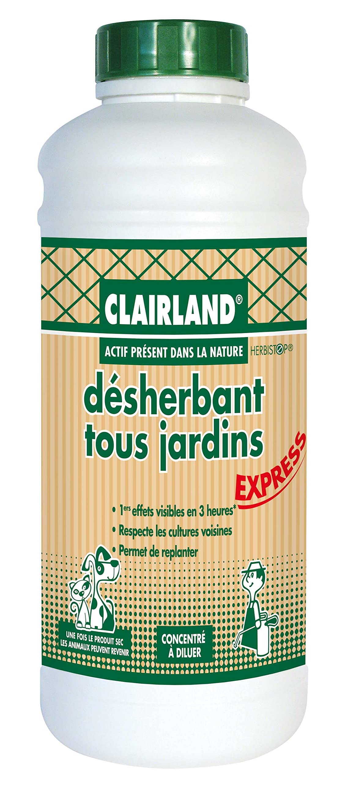 CLAIRLAND Désherbant Concentré 910 mL Actif Naturel Tous Jardins