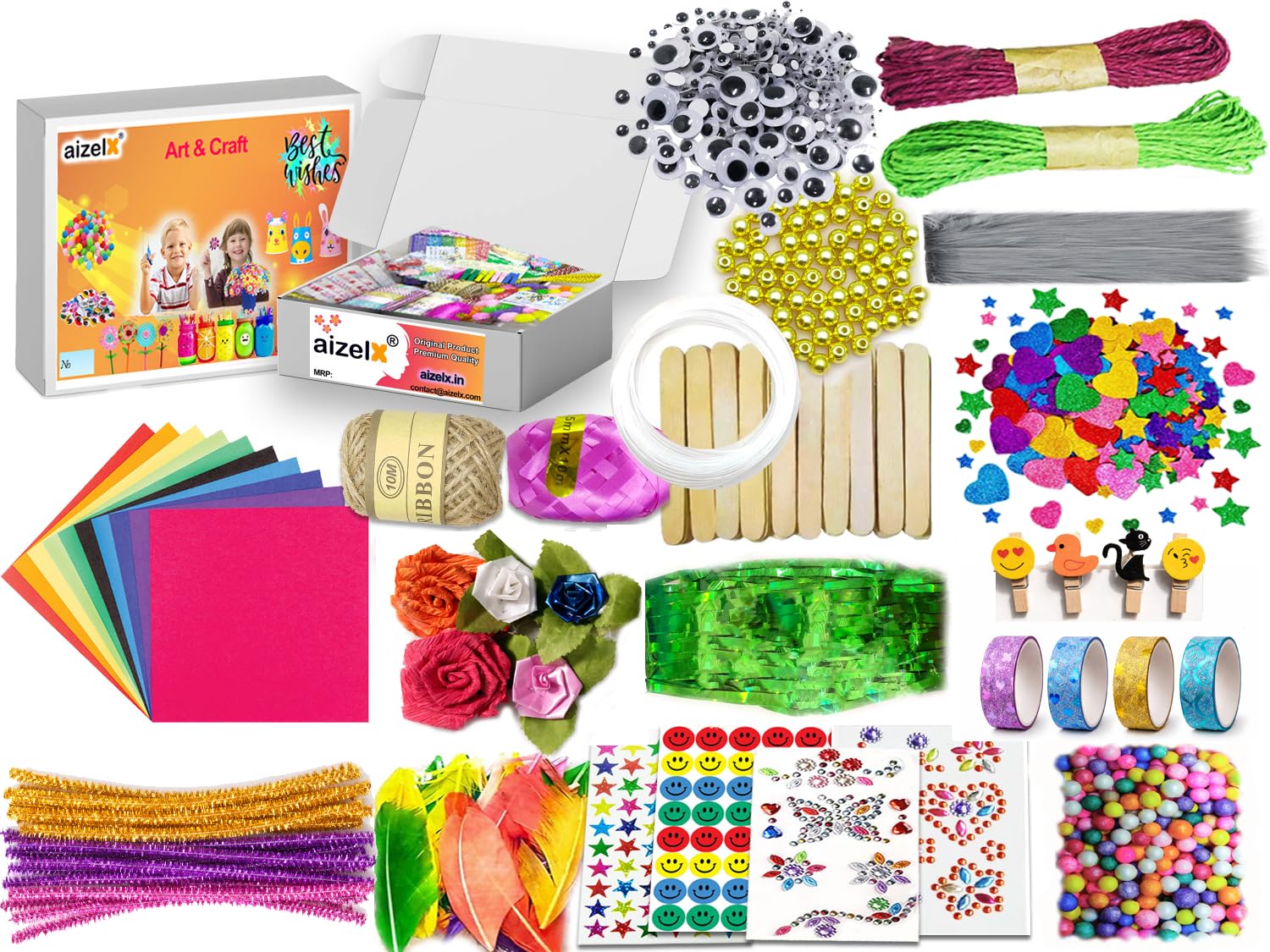 AizelX Best-Ever Art and Craft Kit DIY Set Hobby Craft Materials
