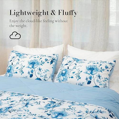 Miniatura 3 de Amélie Home Juego de edredón alternativo de plumón tamaño Queen para todas las estaciones, edredón tamaño matrimonial, granja floral de jardín, 1