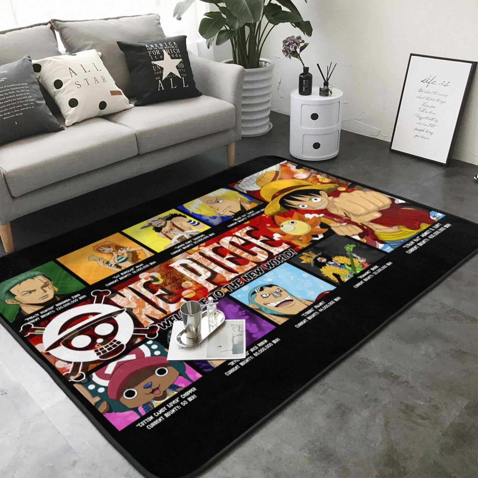 Amazon｜カーペット ワンピース ONE PIECE ラグマット 絨毯 203x148cm