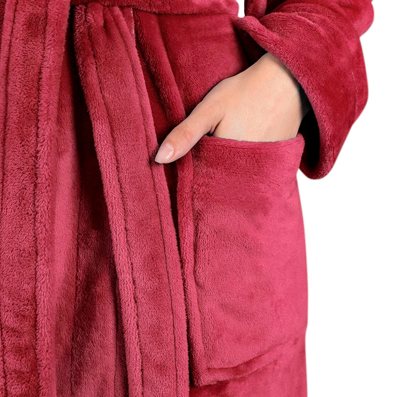 Peignoir court moelleux pour femme - Peignoir de sauna avec capuche