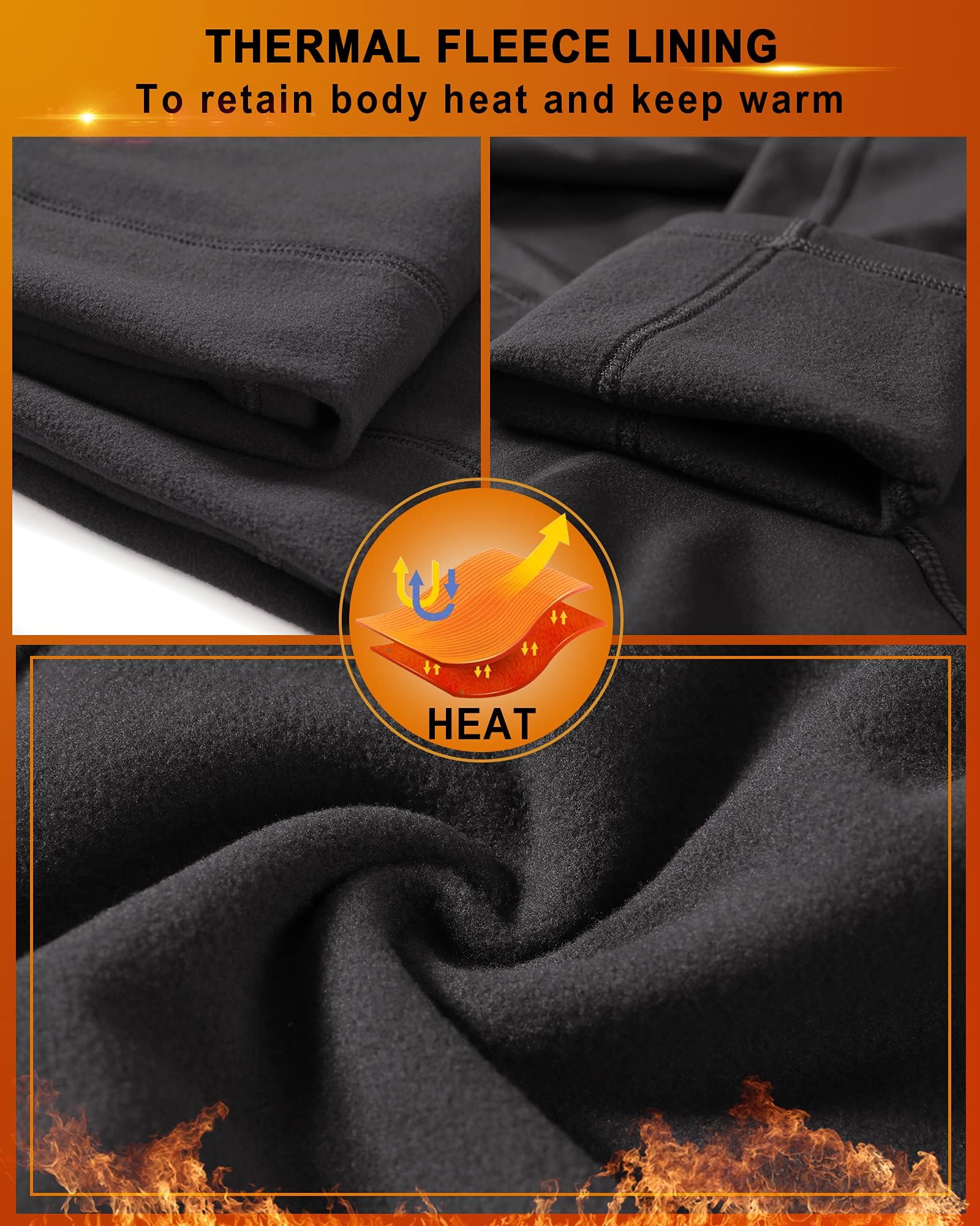 HIPOWER Thermo Leggings Gefüttert – Dicke Winterleggings Mit Plüsch-Fleece, High Waist, Blickdicht, Für Kalte Tage