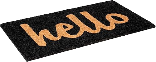 Miniatura 3 de Felpudo Calloway Mills Script Hello (negronatural, 24.0 x 47.6in)