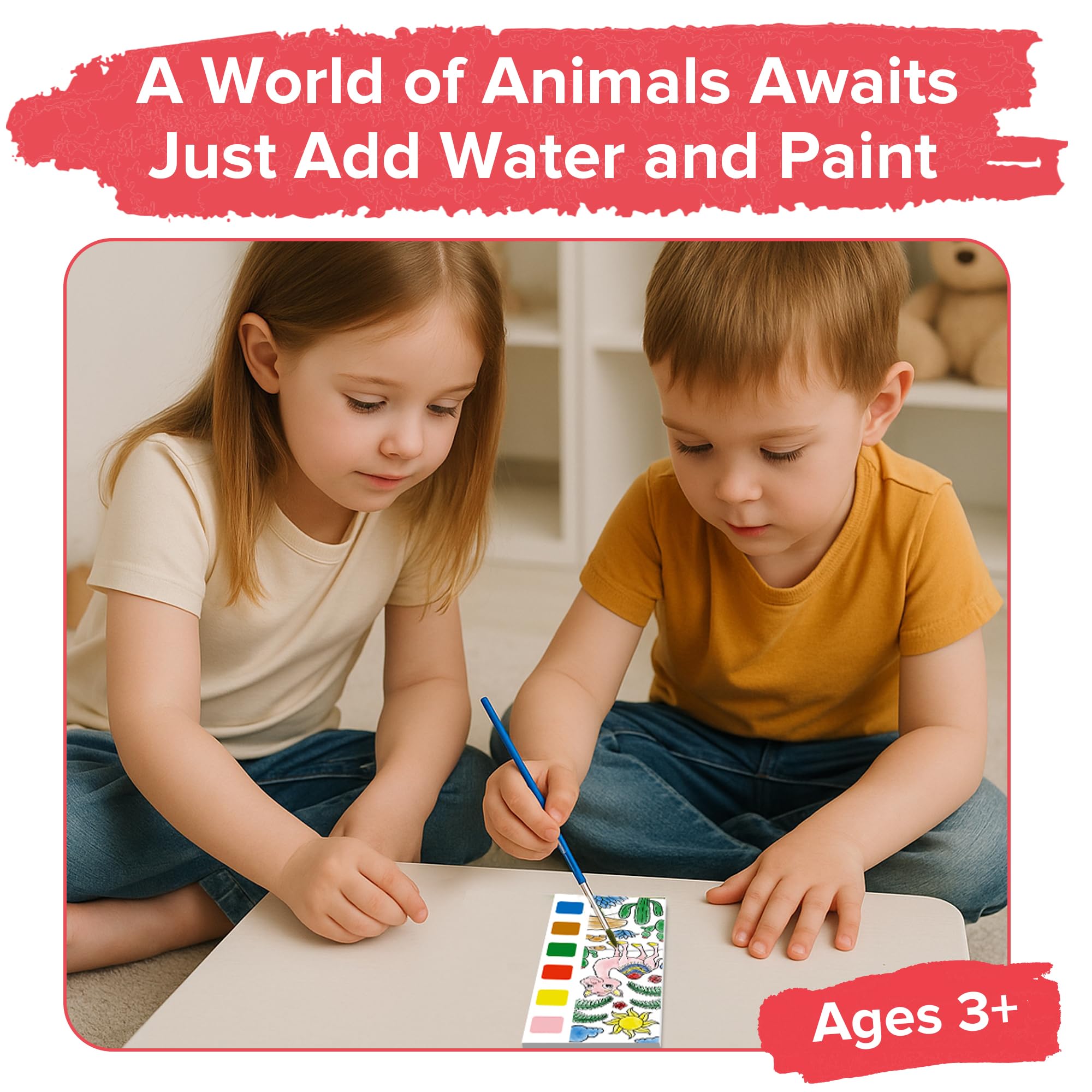 Paint with Water Books for Kids - Land & Sea Animal Editions - Prizes for 3 & Up Years Old - Birthday Bulk Party Favors - Perfect for Party Favor Bag - Prizes for Classroom - Prizes for Games (6pcs)