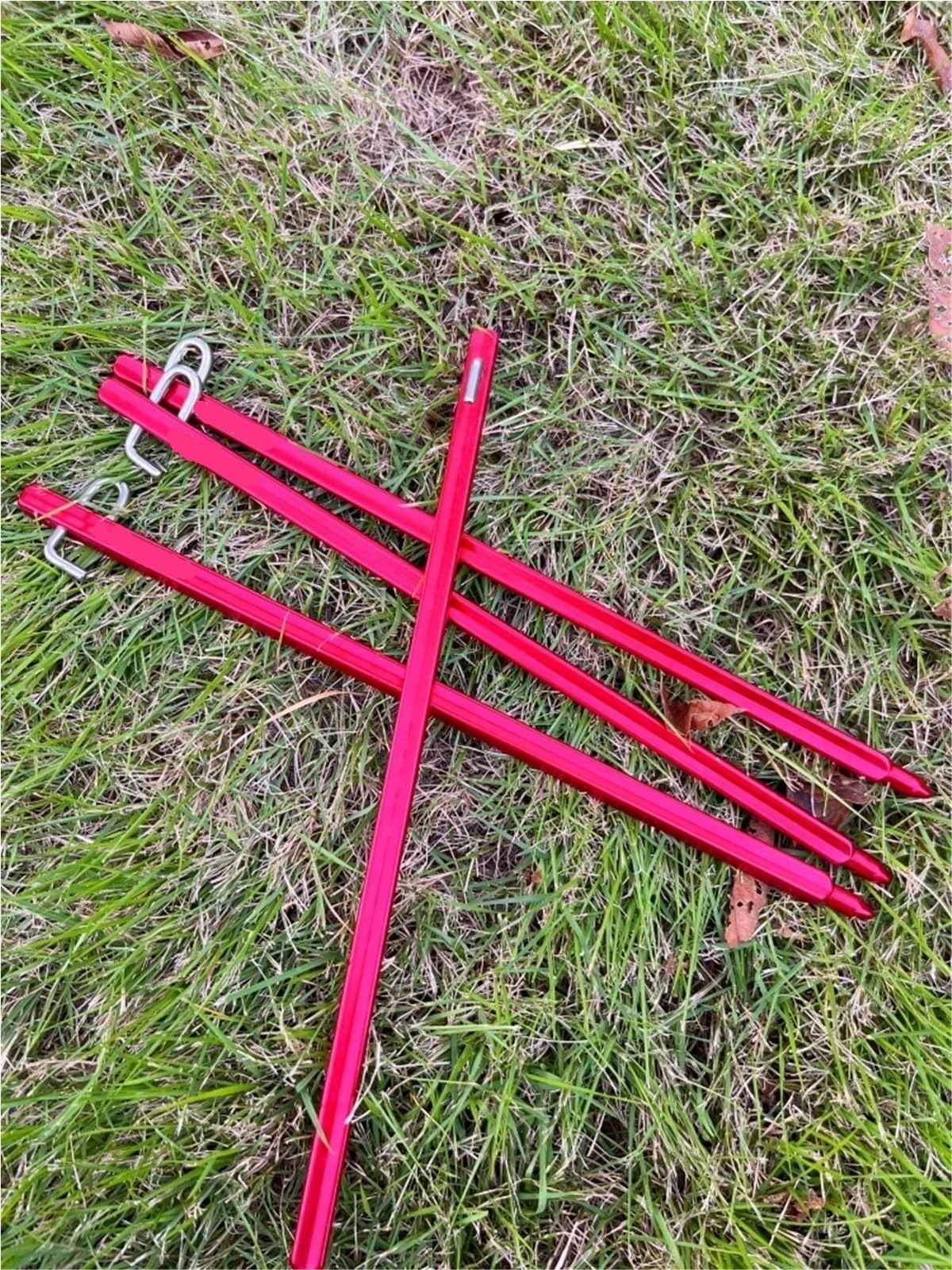 Camping Zeltheringe 4 Stück 30 cm Baldachinpfähle Aluminium Garten Bodennagel Strand Markisen Hängematte Trampolin Zubehör