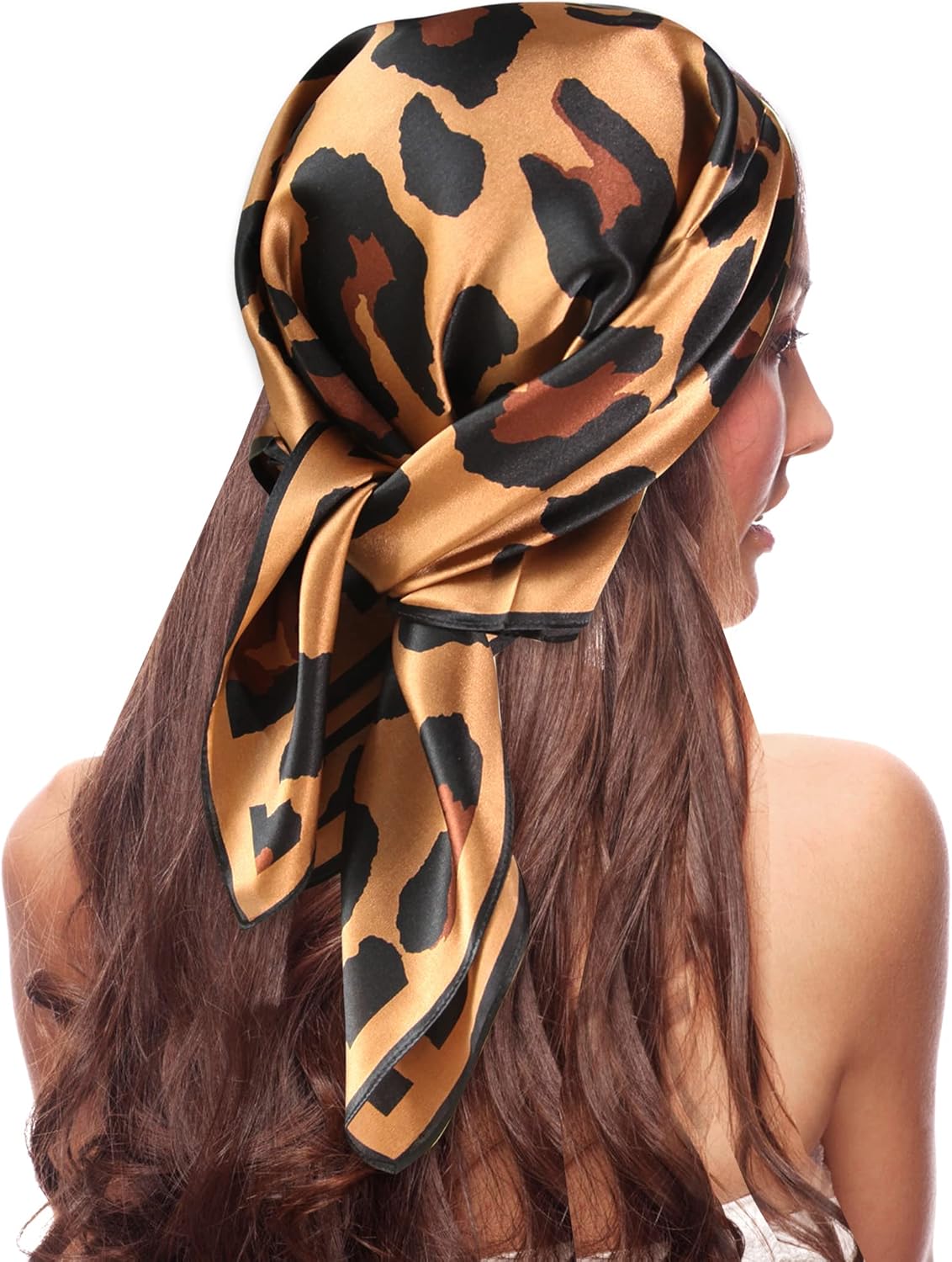 MEISEE 100% Pure Mulberry Silk Scarf 27"'x27(in) Square Scarf Head Scarf Neck scarf Headscarf for Women with Gift Packed - Image 3