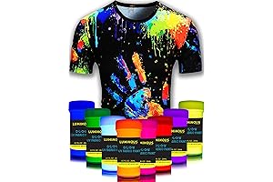 Glow in the Dark Fabric Paint Set for Clothes