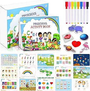 Montessori Toy Busy Book - Preschool Learning Activities - Autism Sensory Toys for Toddlers Education - Learning Materials Activity Books for Toddlers Ages 3-5, 30 Pages Themes Workbook.