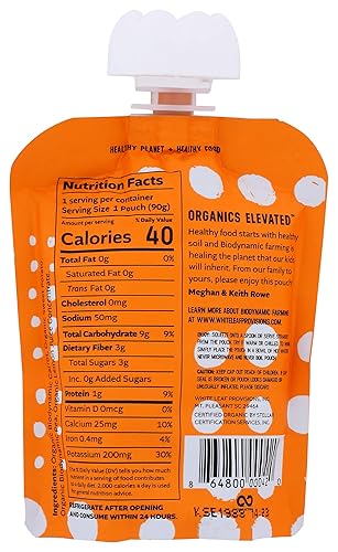 Miniatura 2 de White Leaf Provisions Bebé Alimentos zanahoria dulce patata guisante orgánico 317 onzas