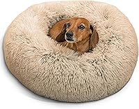 Vista 13 de Best Friends by Sheri - The Original Calming Donut - Cama calmante en forma de dona para perros y gatos - Pelo corto, gris, S, 23 x 23 pulgadas