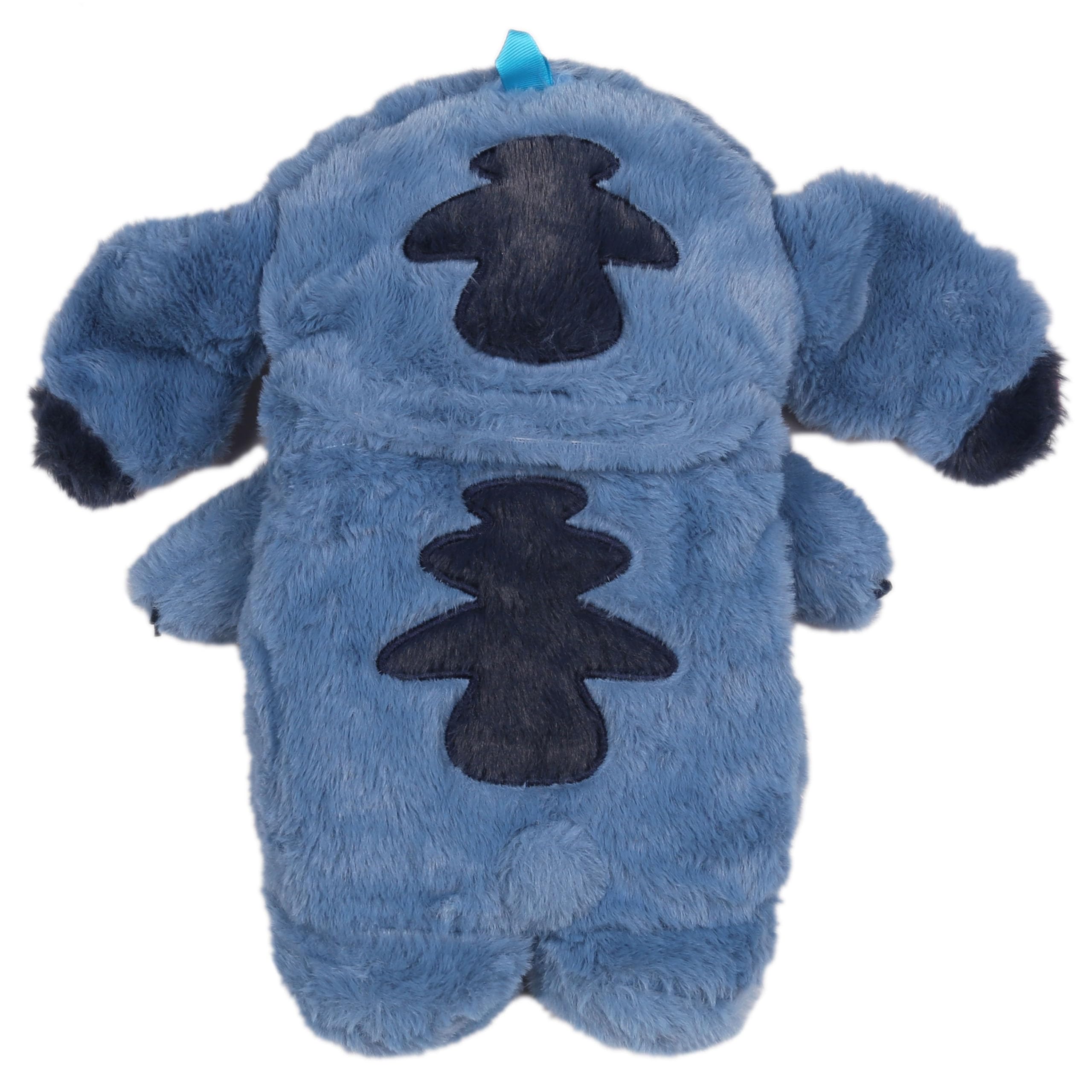 DISNEY Stitch Gummi Wärmflasche mit WEICHEM Bezug, GROSS Wärmflasche mit Wasserbeutel, Maskottchen 750 ml (Stitch)
