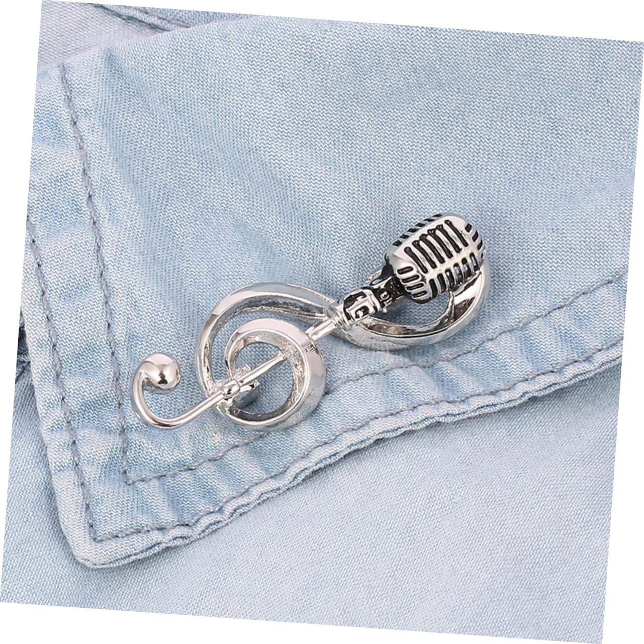 Adesivi per Piastre in Acciaio Microfono Donne Accessori Classici Accessori per la Fascia Europea e Americana Fascifica della retrò DECARE Musica A ZINCI