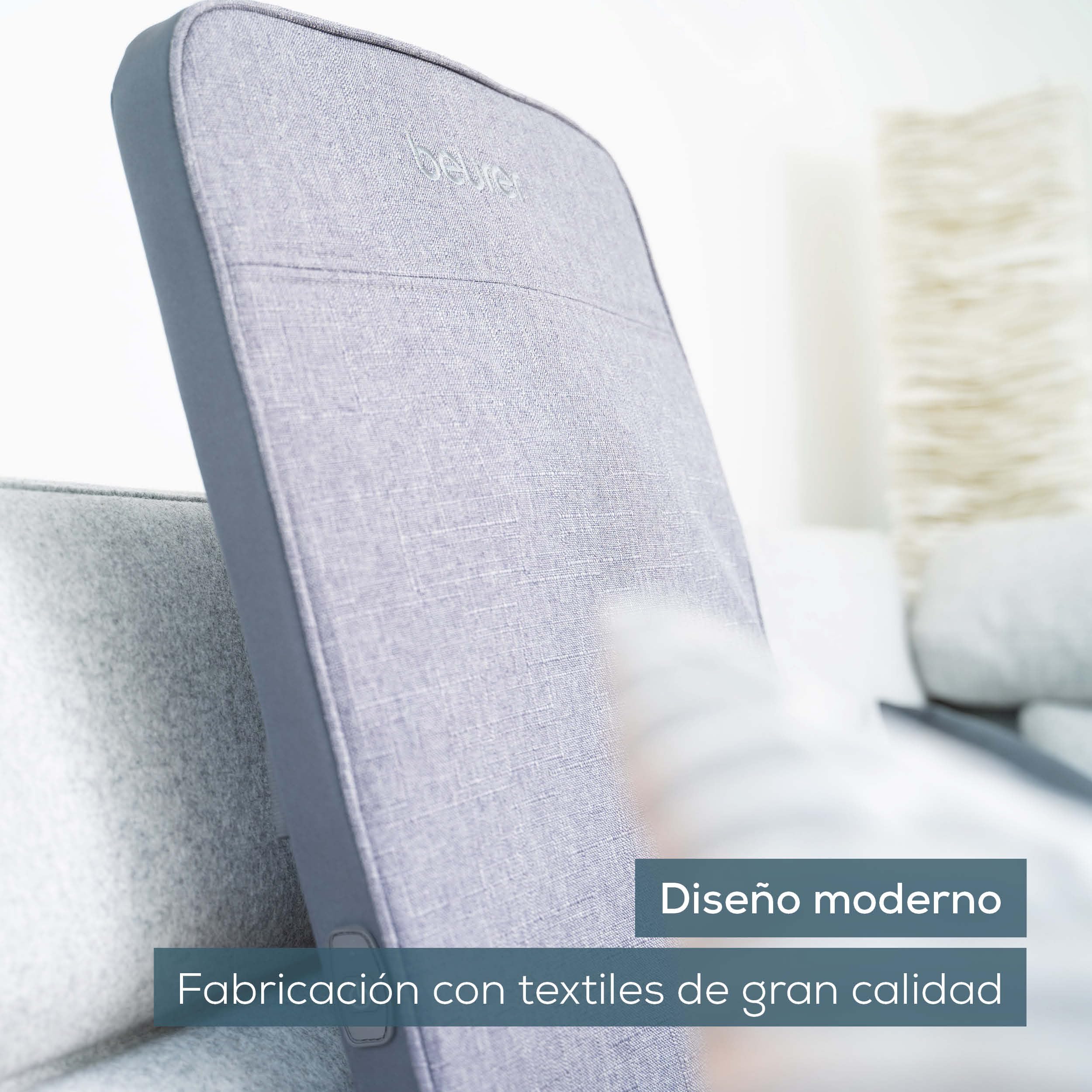 Beurer MG 202 Funda de asiento para masaje Shiatsu, masaje Shiatsu para el hogar y la oficina, 2 niveles de intensidad, carcasa de respaldo estrecha, adecuada para sillones, sofás y sillas de oficina