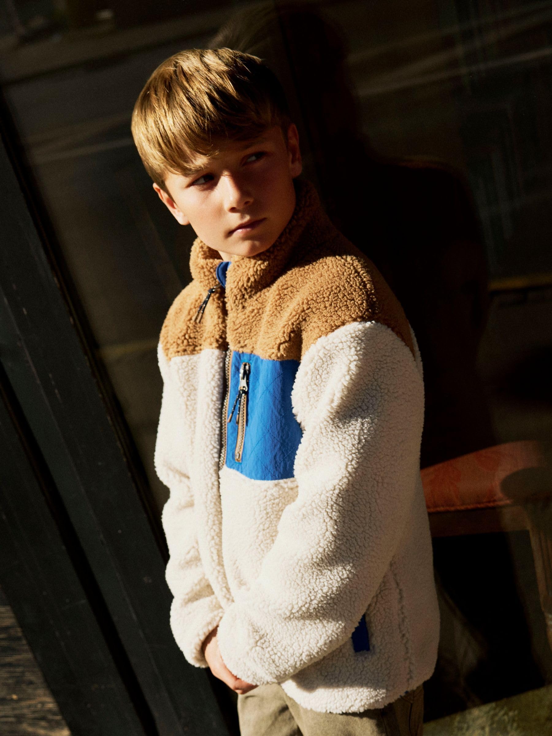 NAME IT Boy Teddyjacke Colorblock-