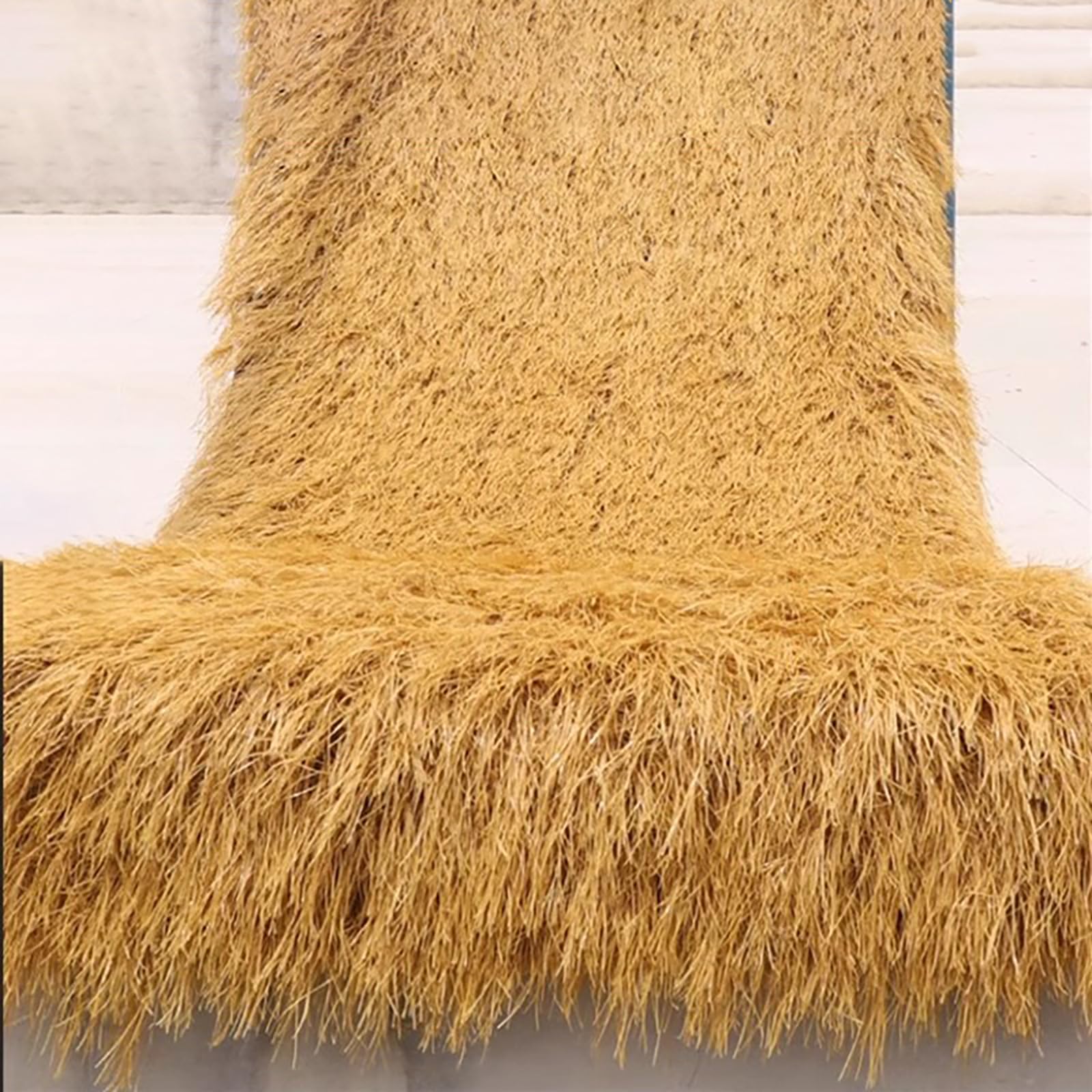 Grueso Paja Artificial Tejado para Tiki Bar Techos De Paja Sintética Rollo Ignífugo para Jardín Patio Piscina Playa Fiesta Hawaiana(Size:1x20m,Color:Amarillo)