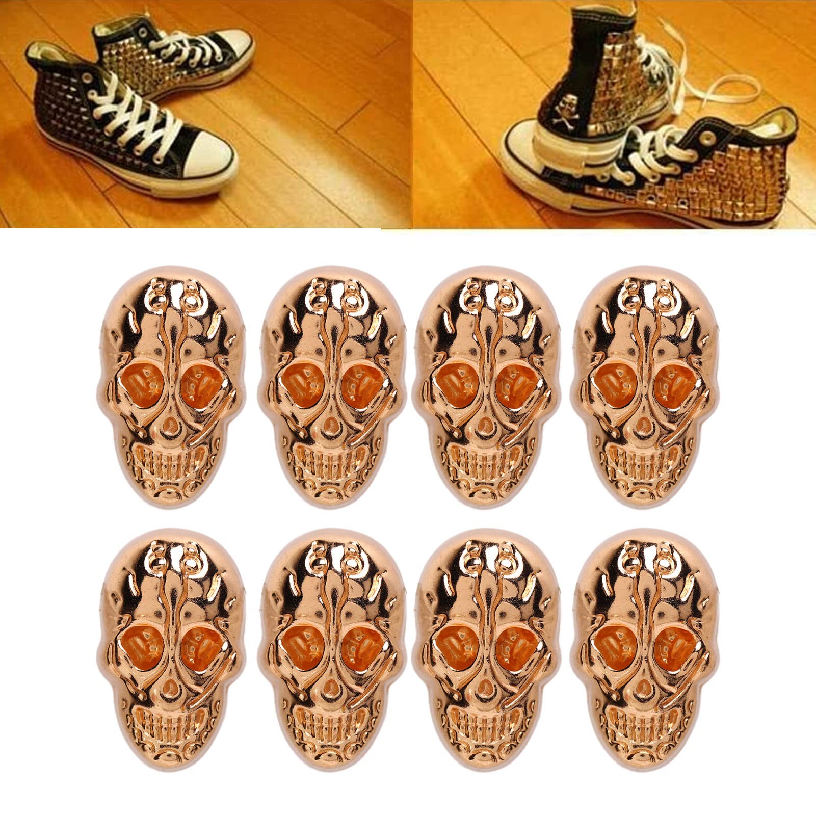 Borchie Dorate Rivetti 50 Set 7 * 8 Mm Borchie A Bottone In Metallo Borchie A Vite Per Borsa / Cintura Borchie Artigianali In Pelle Rivetto Borchie A Spillo Rivetti A Compressione In Rame - Italia - Foto 8