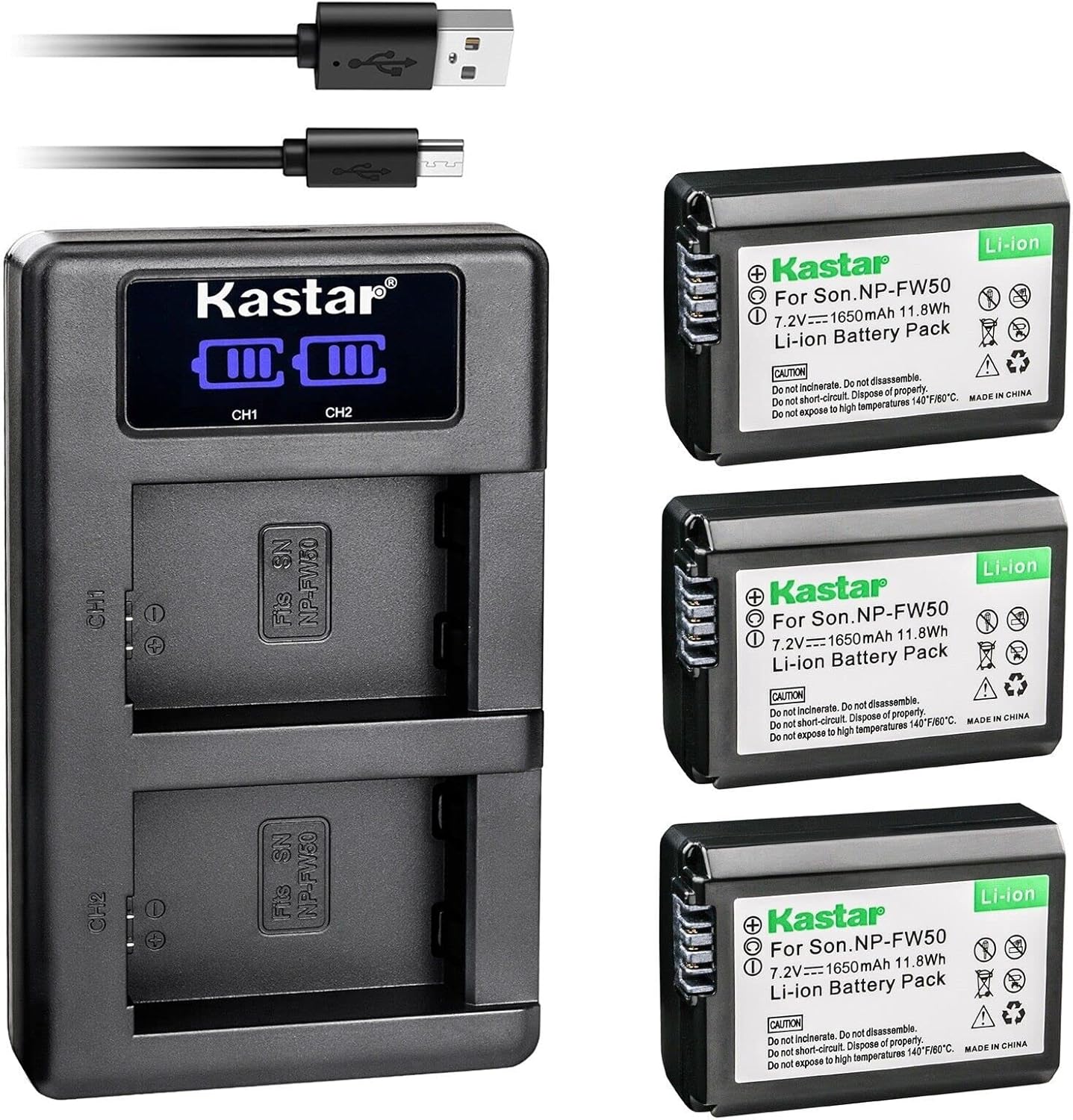 1 Charger + 3 Batteries