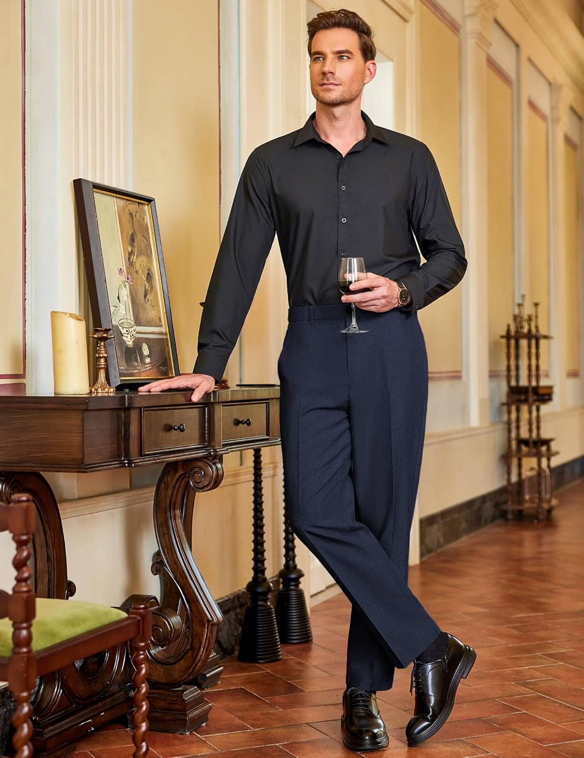 COOFANDY Calça social masculina, ajuste clássico, casual, frente plana, cintura expansível, calça social em promoção! Veja a oferta e mais achadinhos de Calças 4 Hoje é o melhor dia para comprar COOFANDY Calça social masculina, ajuste clássico, casual, frente plana, cintura expansível, calça social com aquele preço maroto! Promoção! Aproveite a oferta! 4