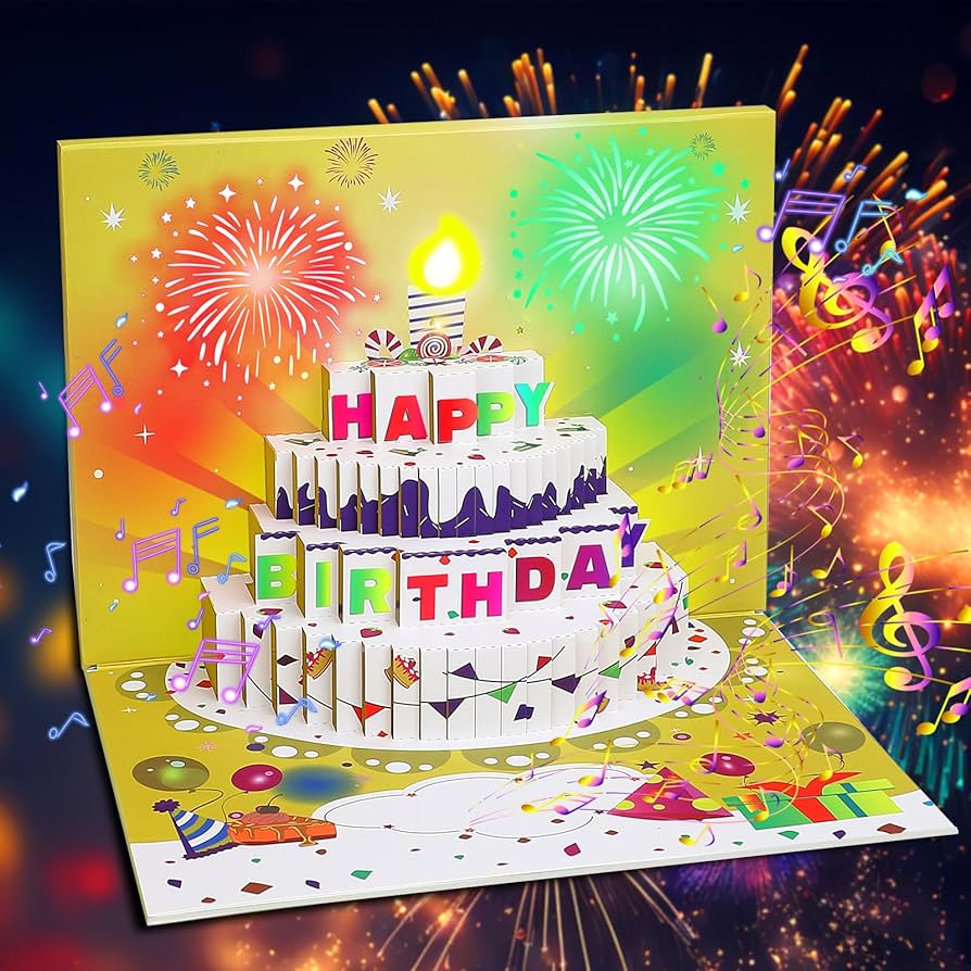 Happy Birthday 狂三 PR Amazon.com : Omgpeike Musical Birthday Card, Pop up 3D